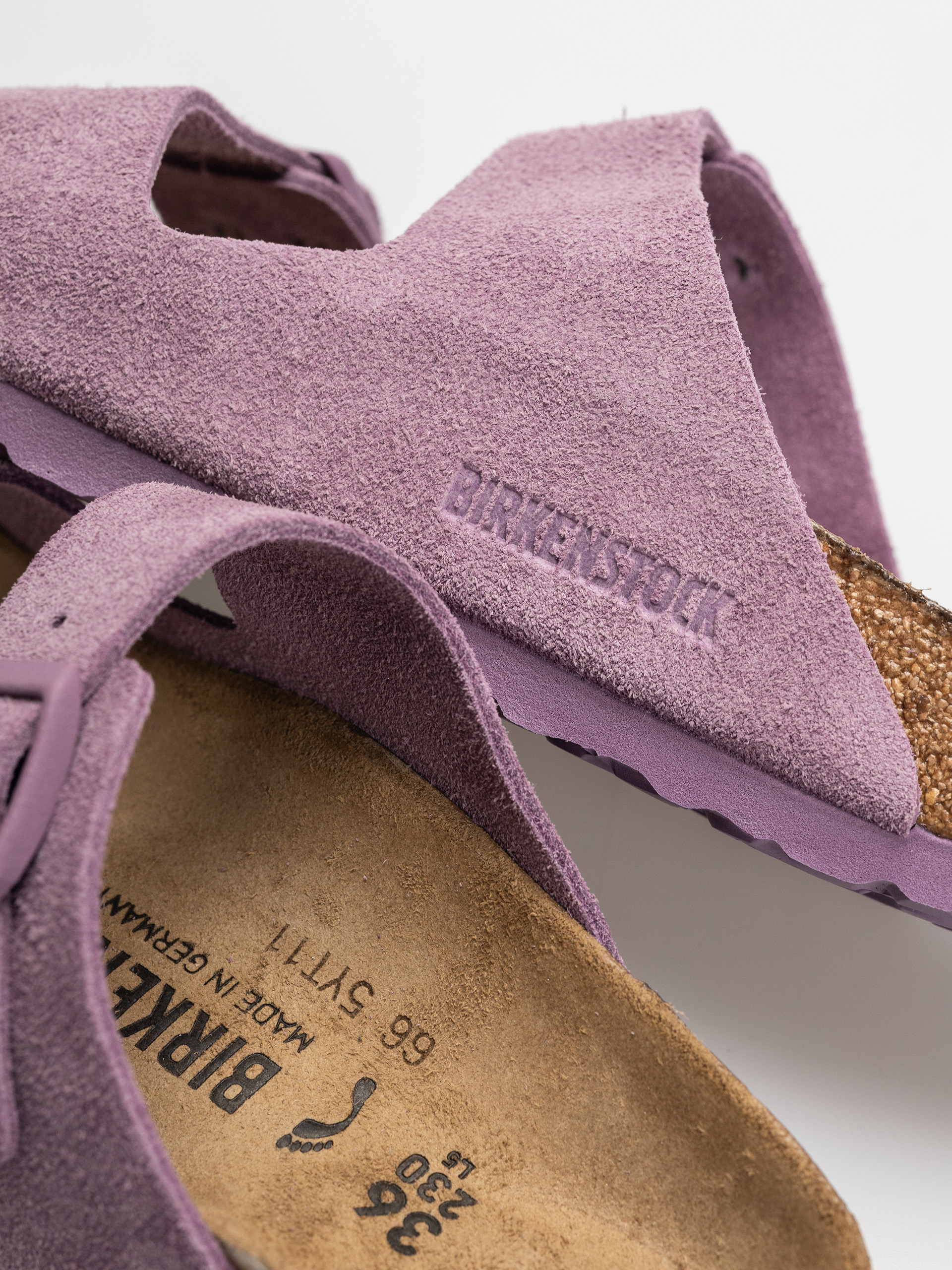 Šľapky Birkenstock Arizona Suede Leather Narrow Wmn (mauve)