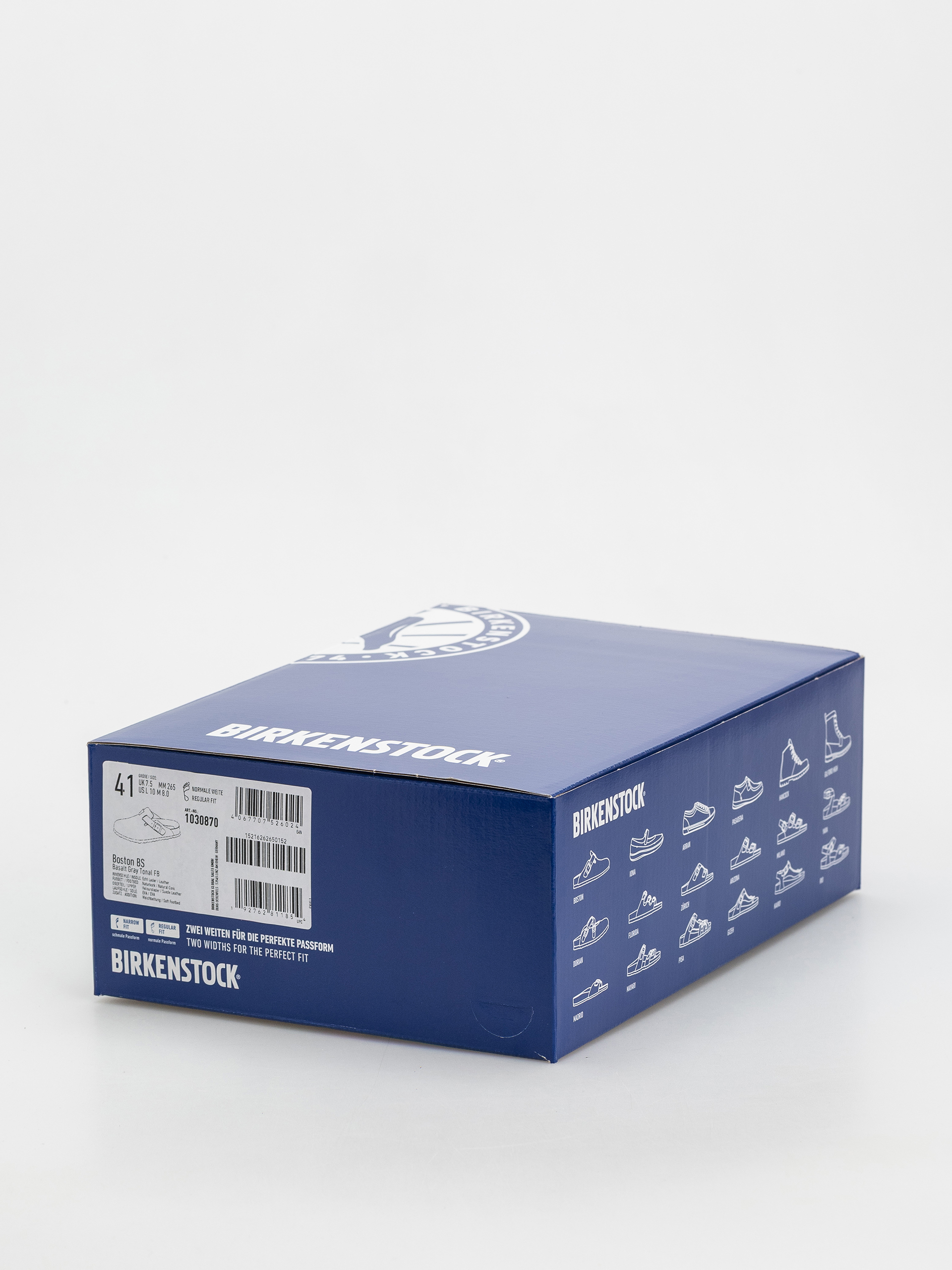 Šľapky Birkenstock Boston SFB Suede Leather Regular (basalt gray)