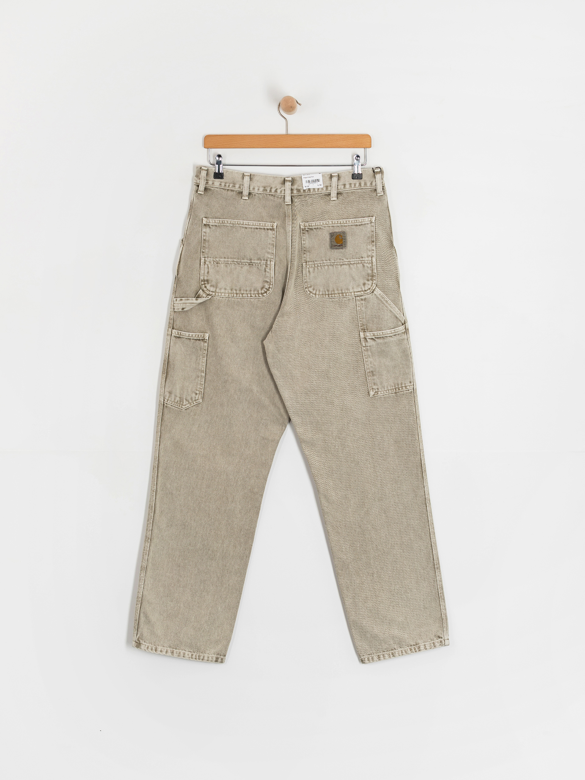 Nohavice Carhartt WIP Single Knee (opuntia/chalk wash)