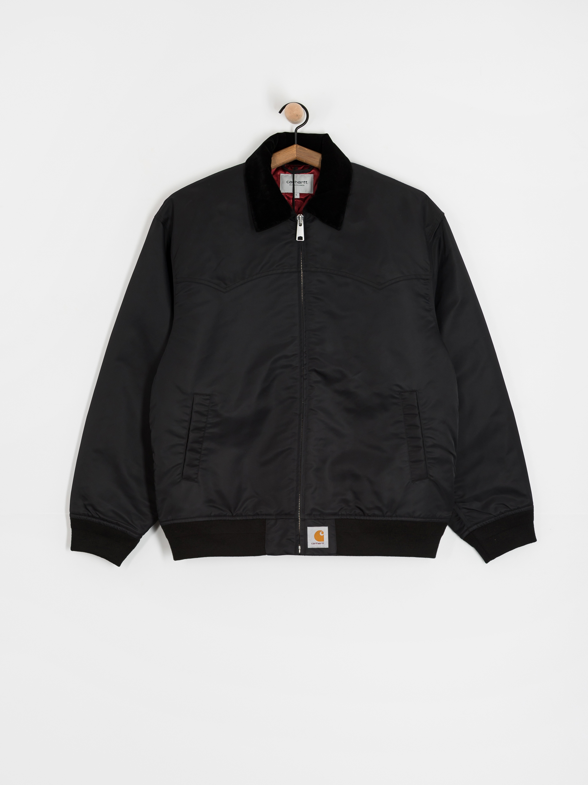 Bunda Carhartt WIP Santa Fe Alumni (black/scarlet)