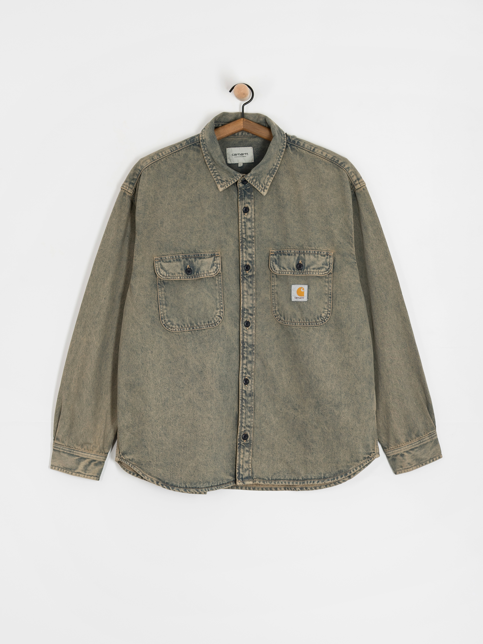 Bunda Carhartt WIP Tigan (blue/leather/garment dyed)