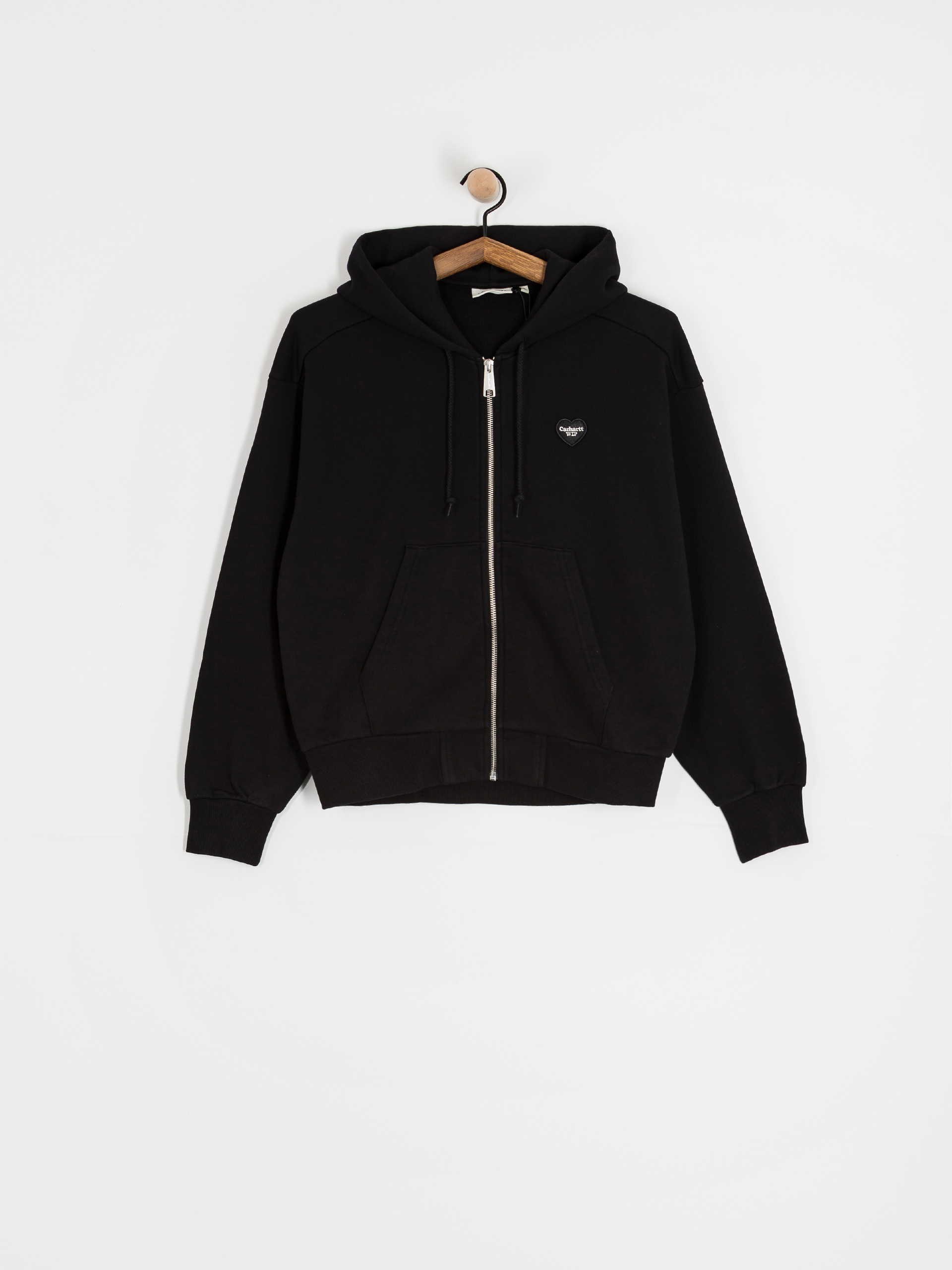 Mikina s kapucňou Carhartt WIP Heart II Hartt ZHD Wmn (black)