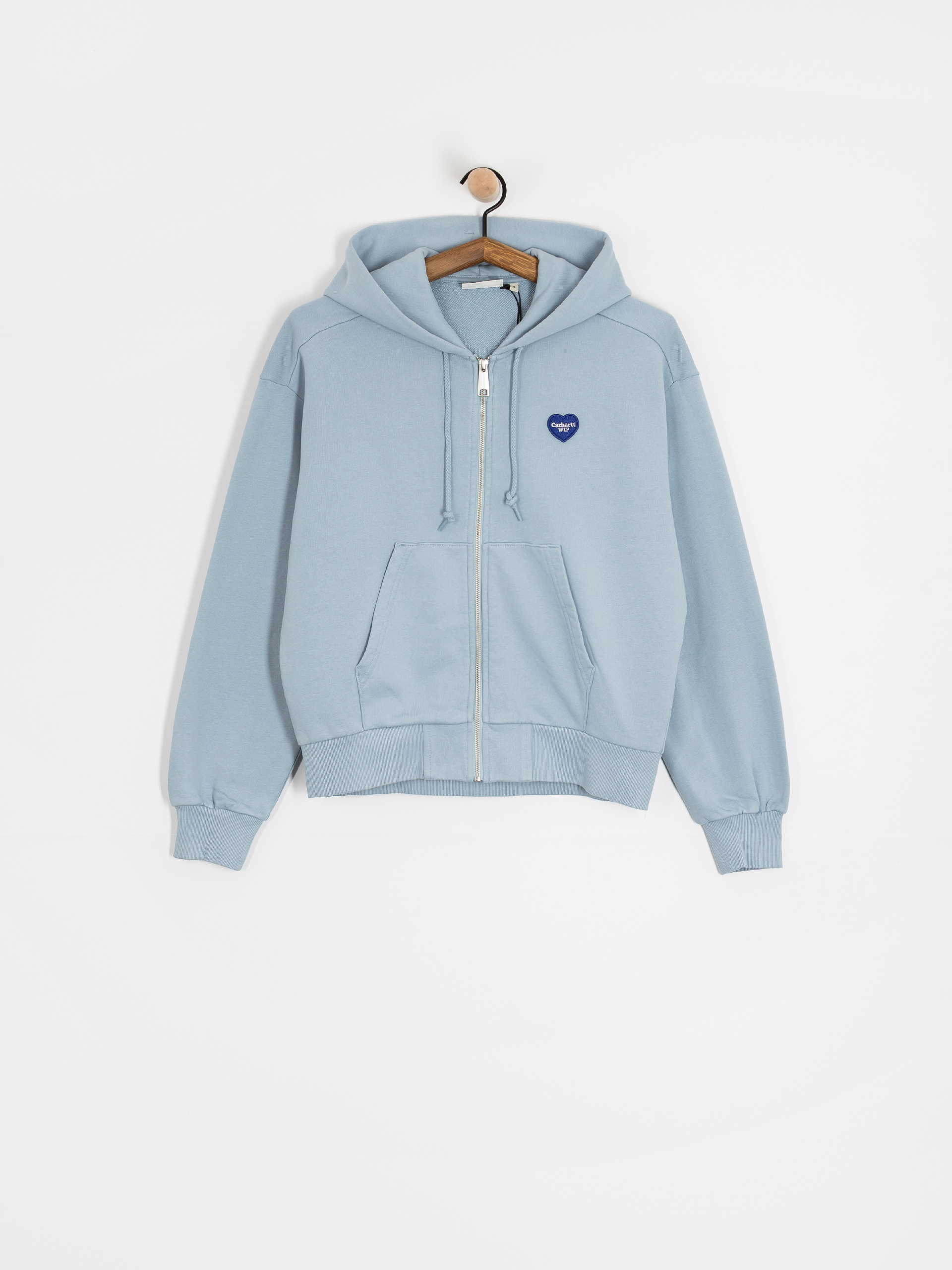 Mikina s kapucňou Carhartt WIP Heart II Hartt ZHD Wmn (blue fog)