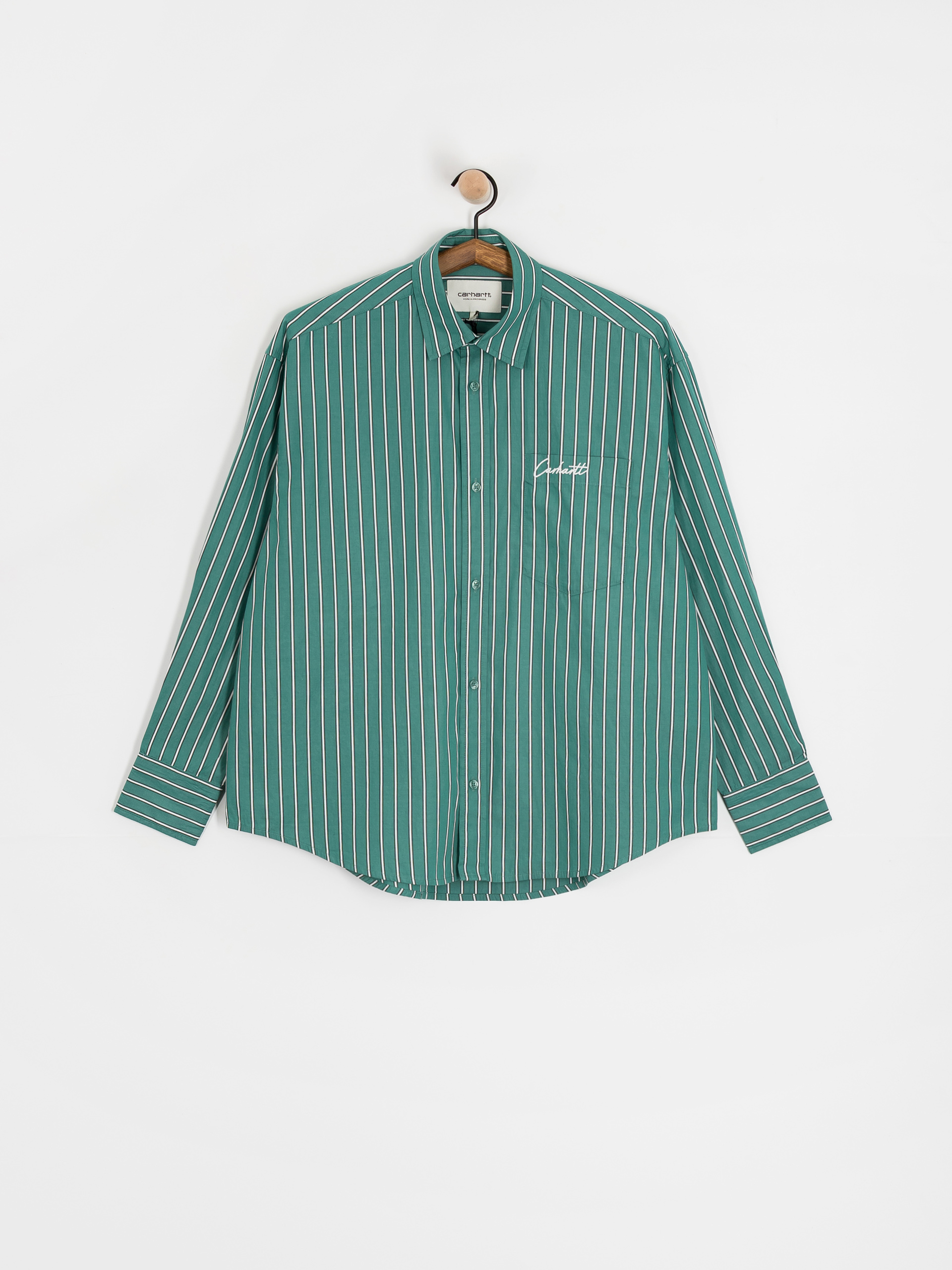 Košeľa Carhartt WIP Grimsby Wmn (grimsby stripe/saguaro)