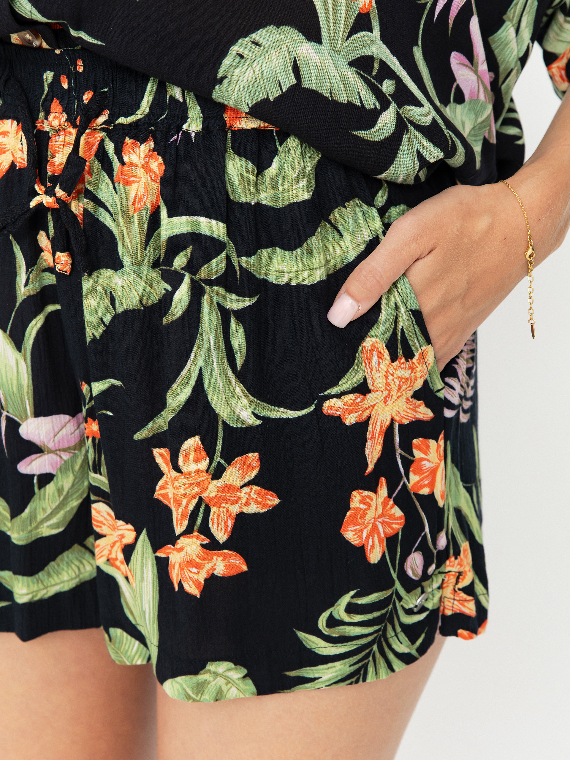 Kraťasy Roxy Lekeitio Break High Printed Cr Wmn (anthracite island escape)