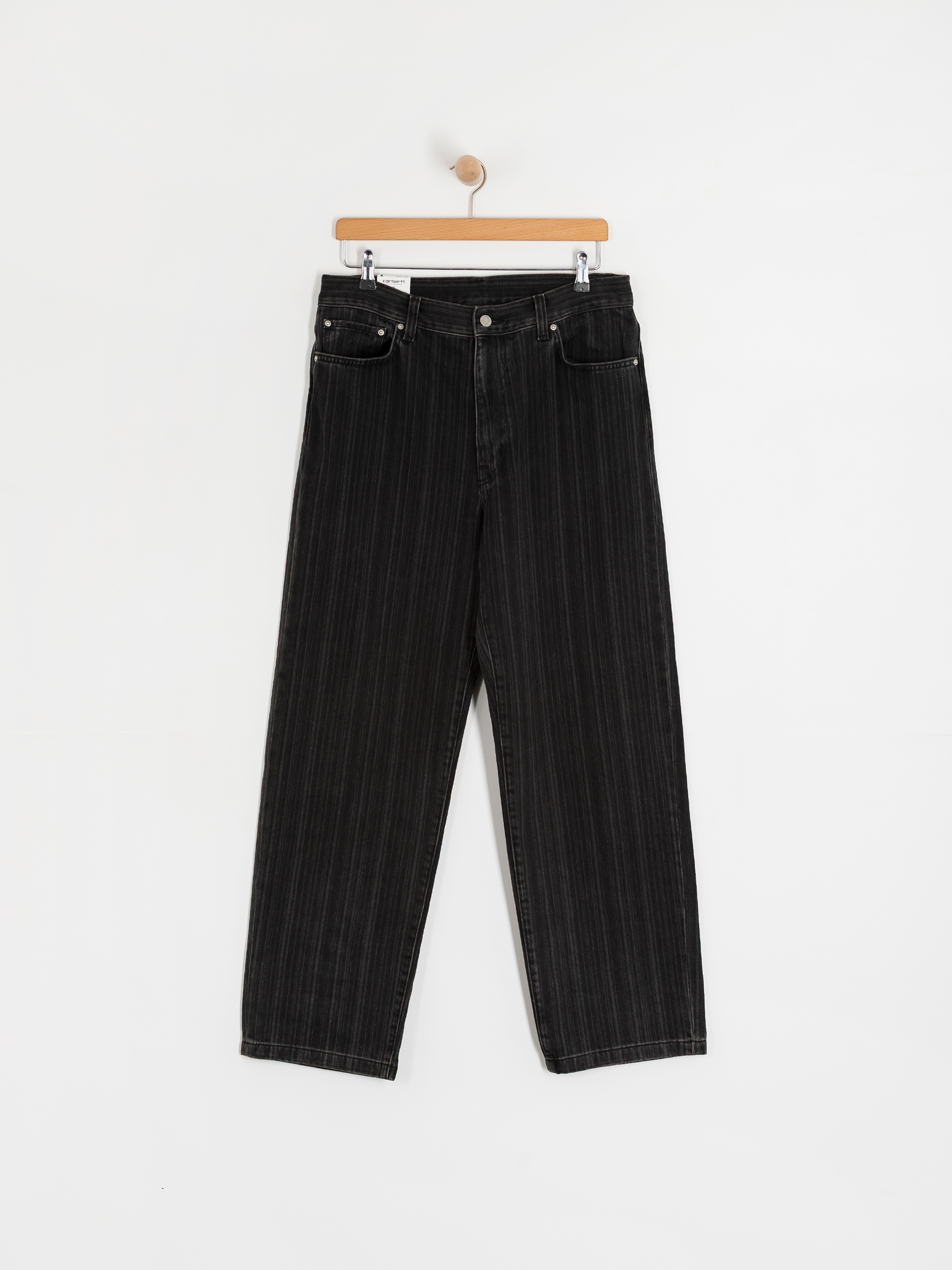Nohavice Carhartt WIP Rylan (rylan stripe/black/stone washed)