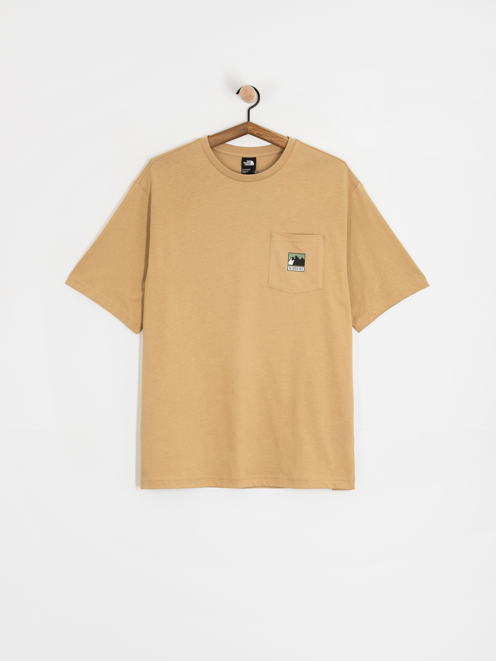 Tričko The North Face Mountain Logo Relaxed Pocket (khaki stone)