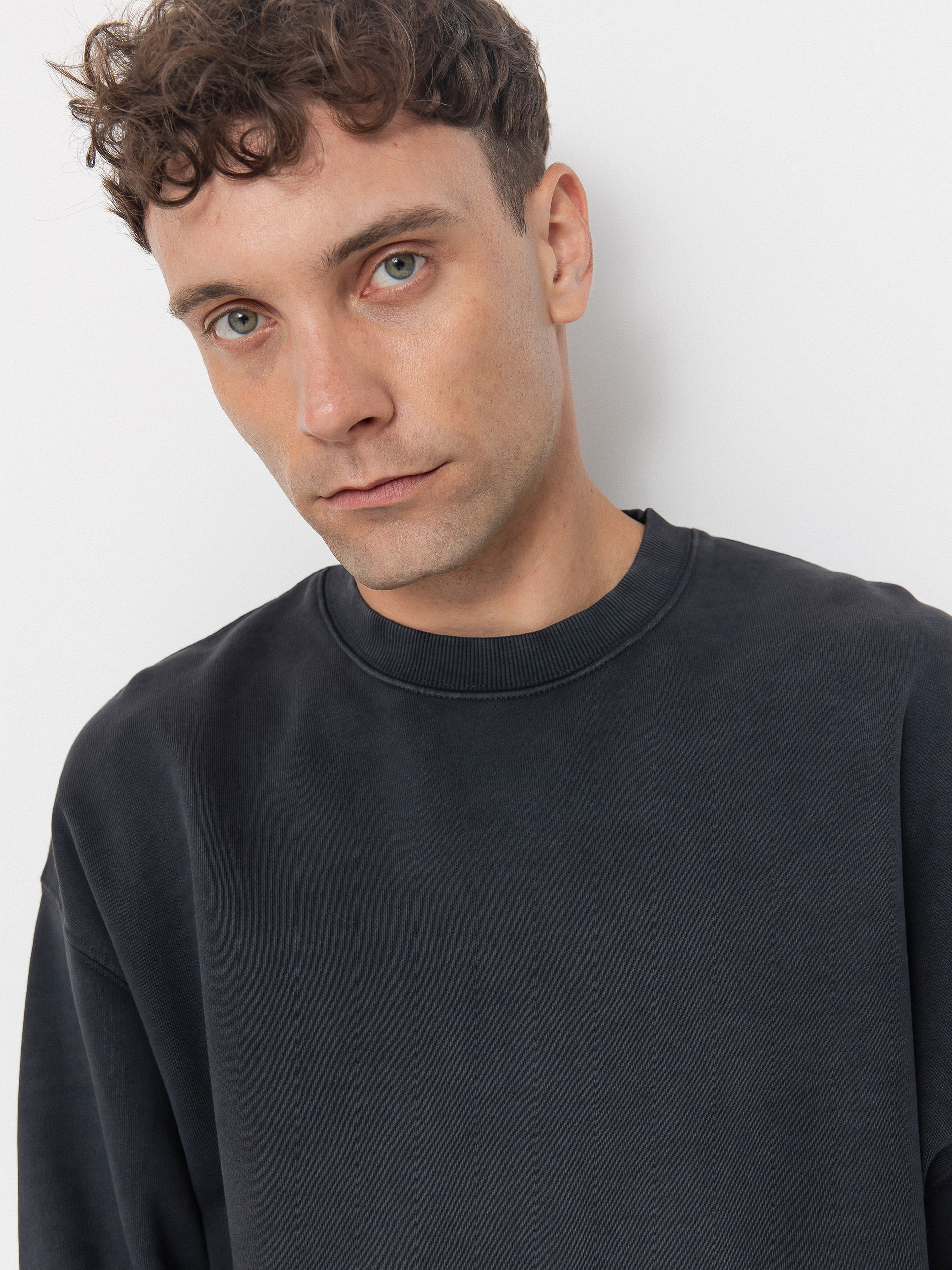 Mikina Carhartt WIP Hudson (black/chalk wash)