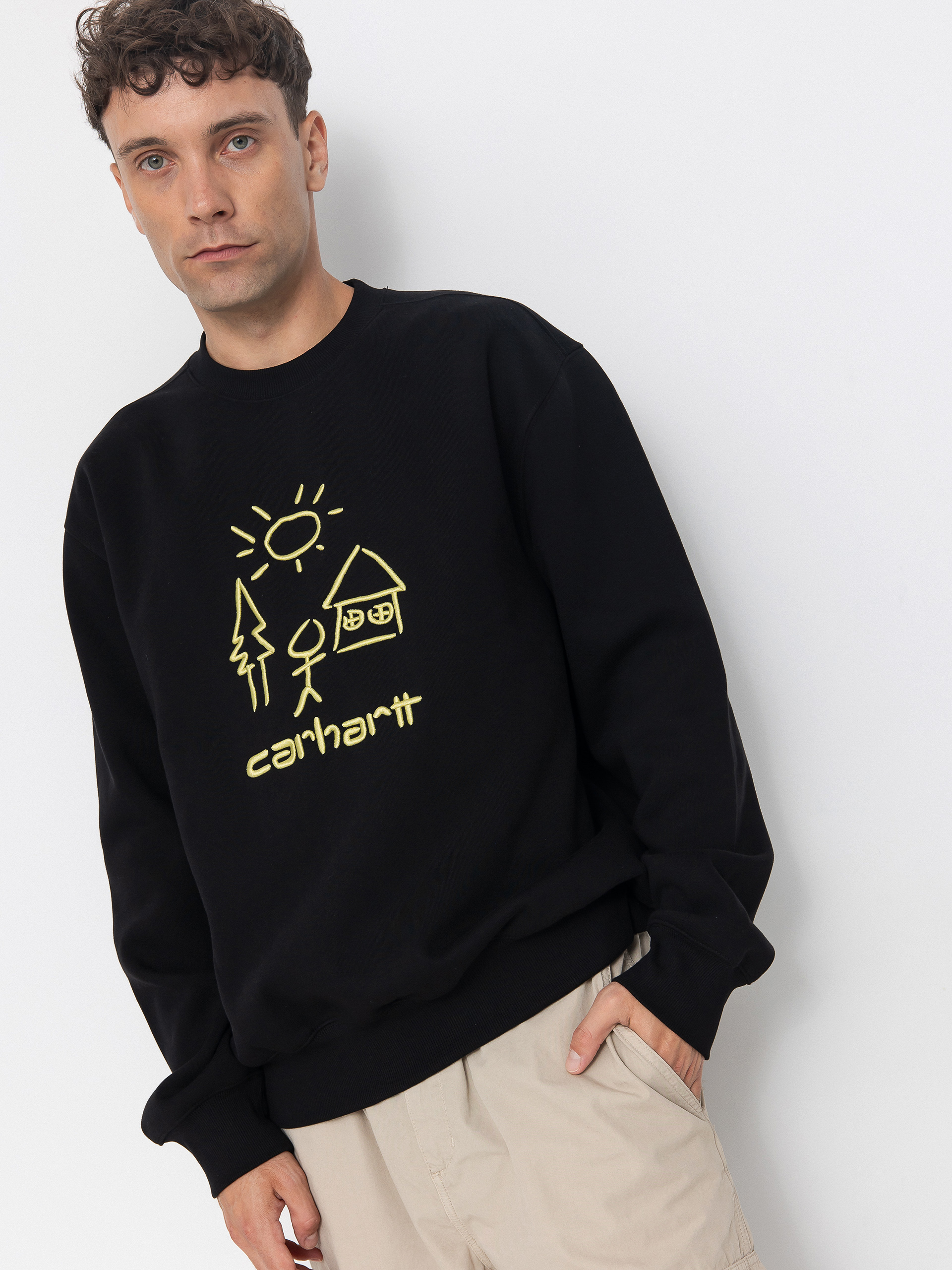 Mikina Carhartt WIP Masterpiece (black/fandoghi)