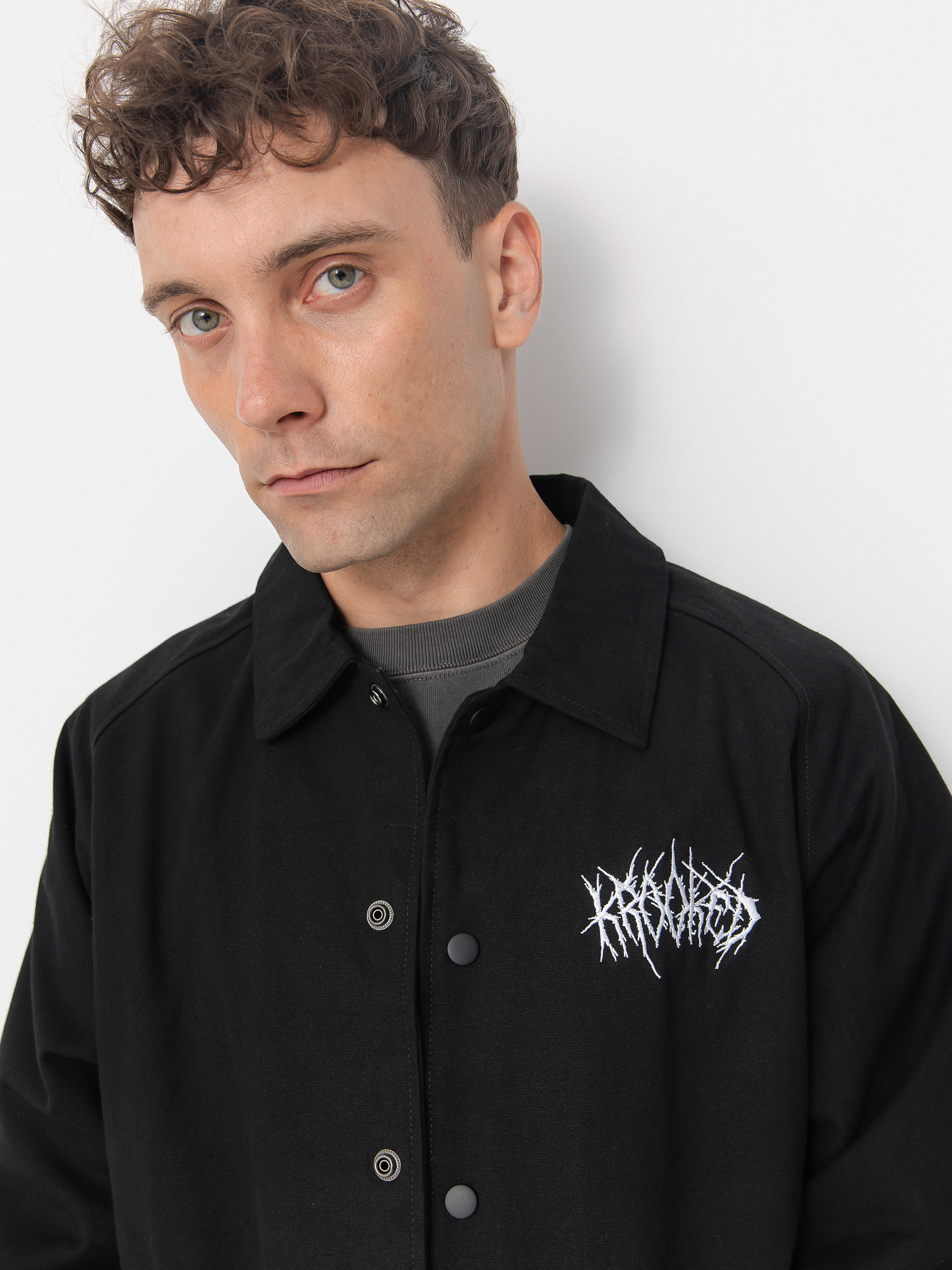 Bunda Krooked Necro Skript (black/white)