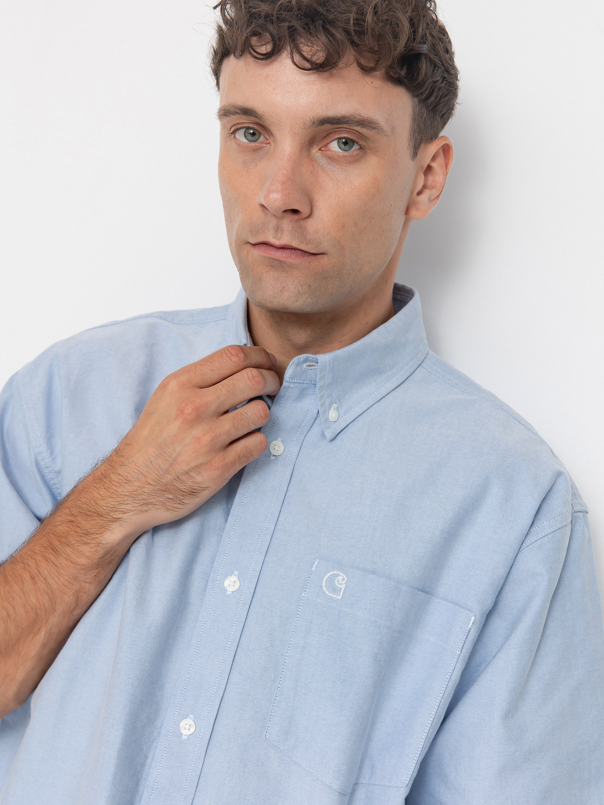 Košeľa Carhartt WIP Braxton (bleach/wax)