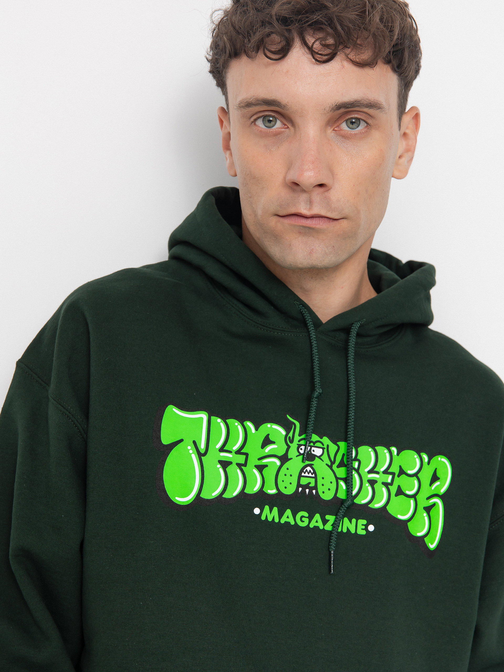 Mikina s kapucňou Thrasher Bully HD (forest green)
