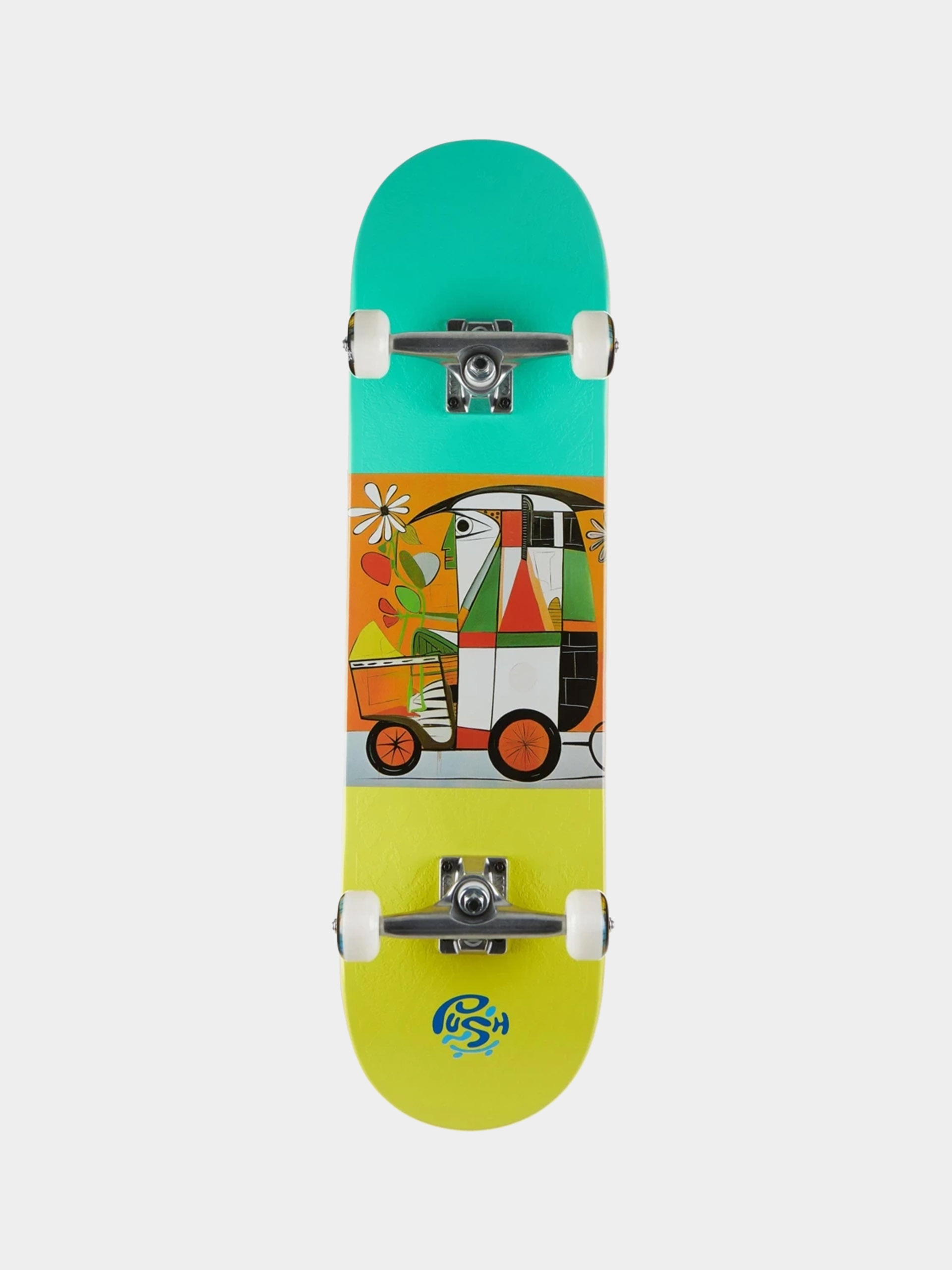 Skateboard Push India Mlsl (yellow/green)