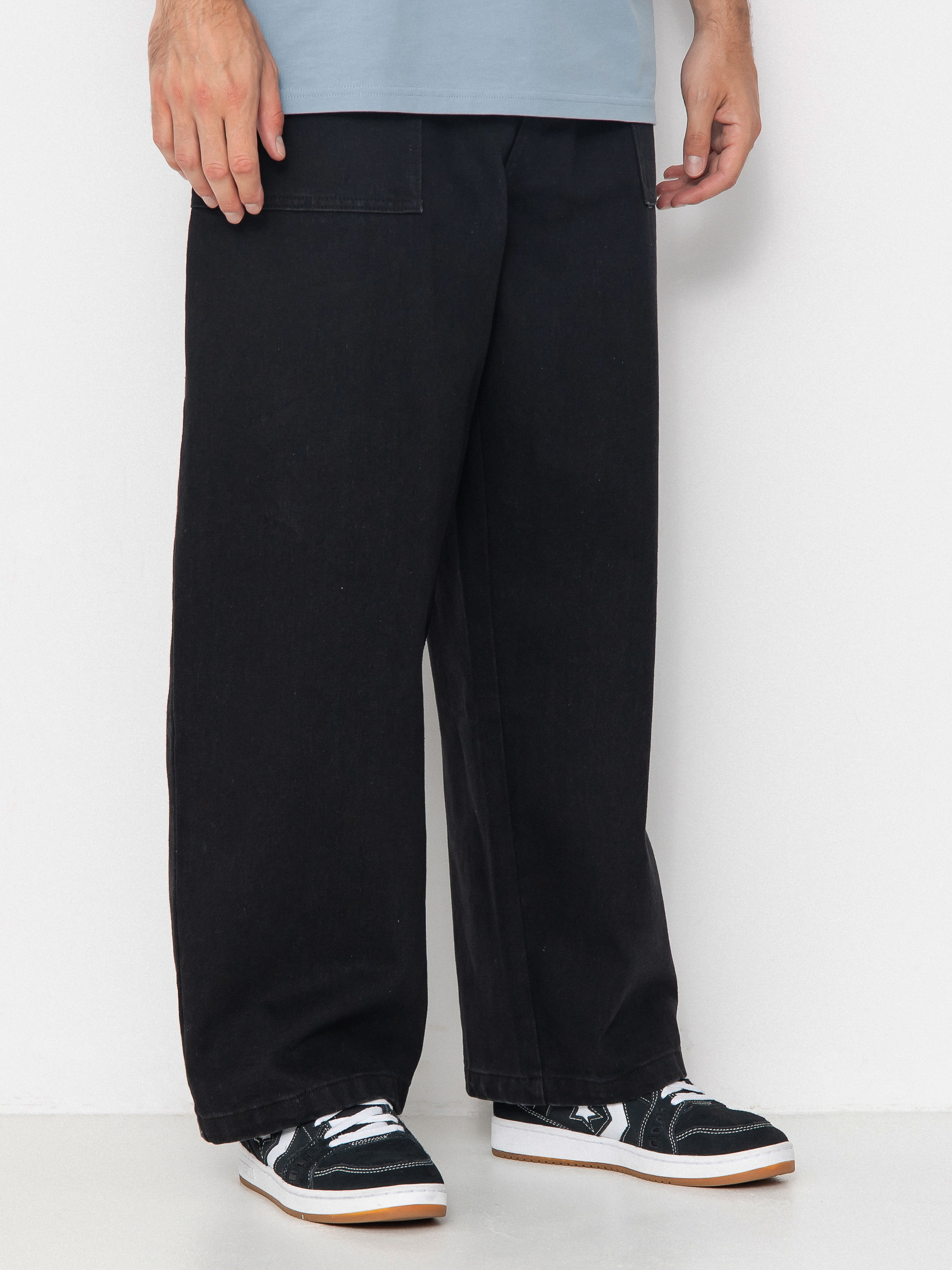 Nohavice Poetic Collective Painter (black denim wash)