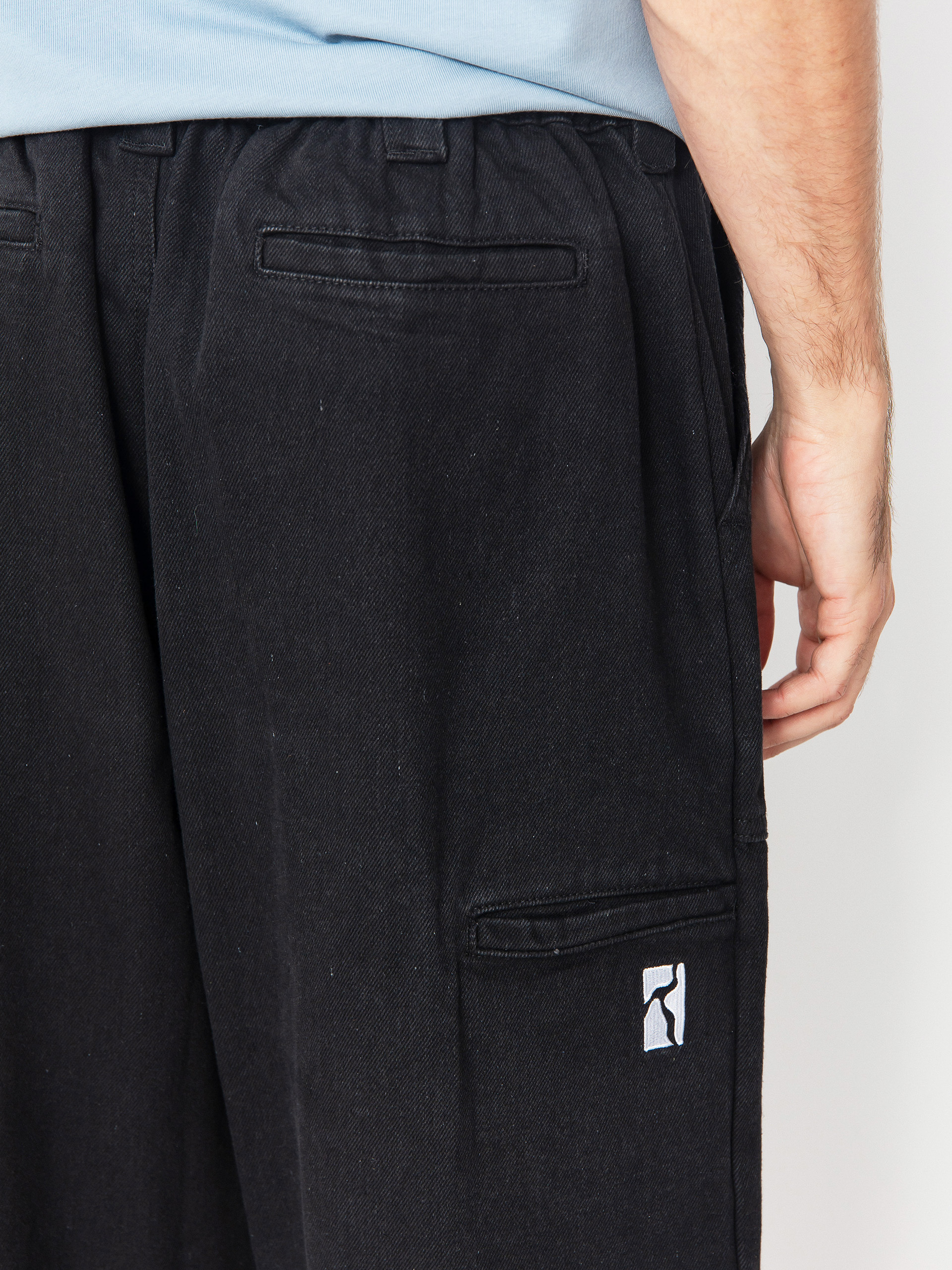 Nohavice Poetic Collective Painter (black denim wash)