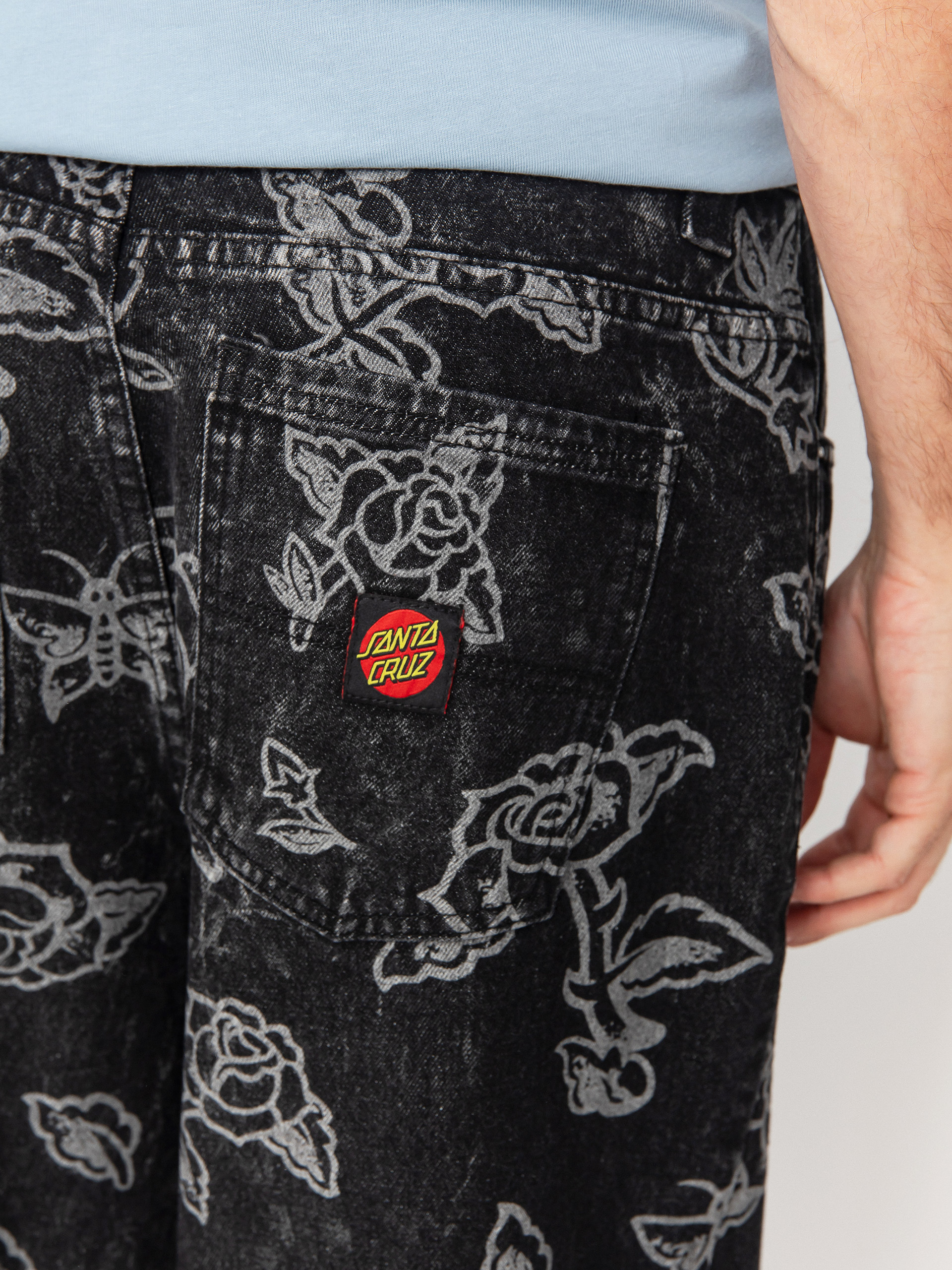 Nohavice Santa Cruz Big (mono flash roses)