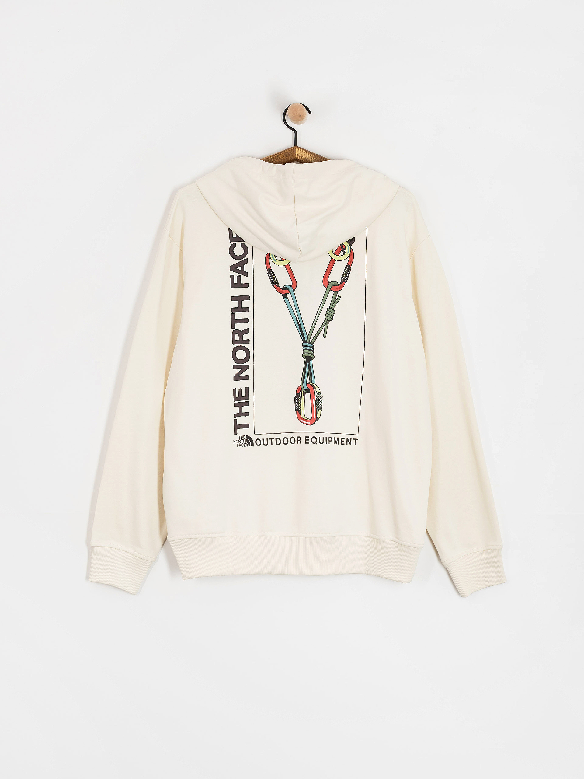 Mikina s kapucňou The North Face Explore Gear Relaxed HD (white dune)