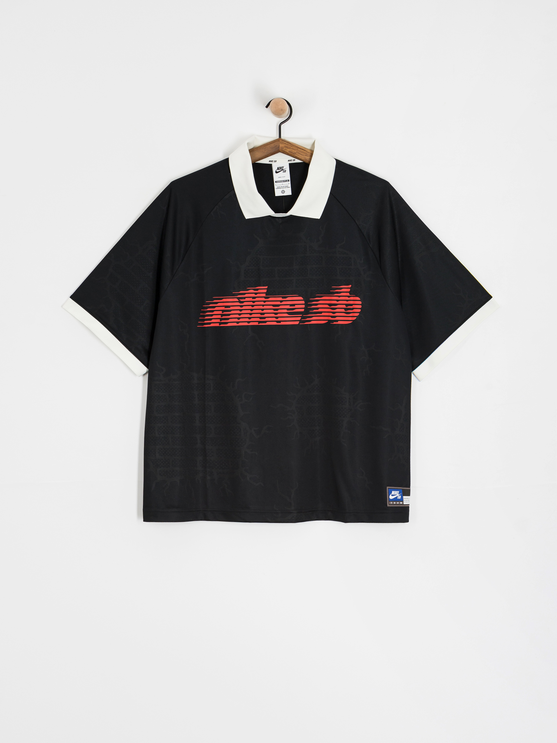 Polo tričko Nike SB DF Jacquard Jersey (black/sail)