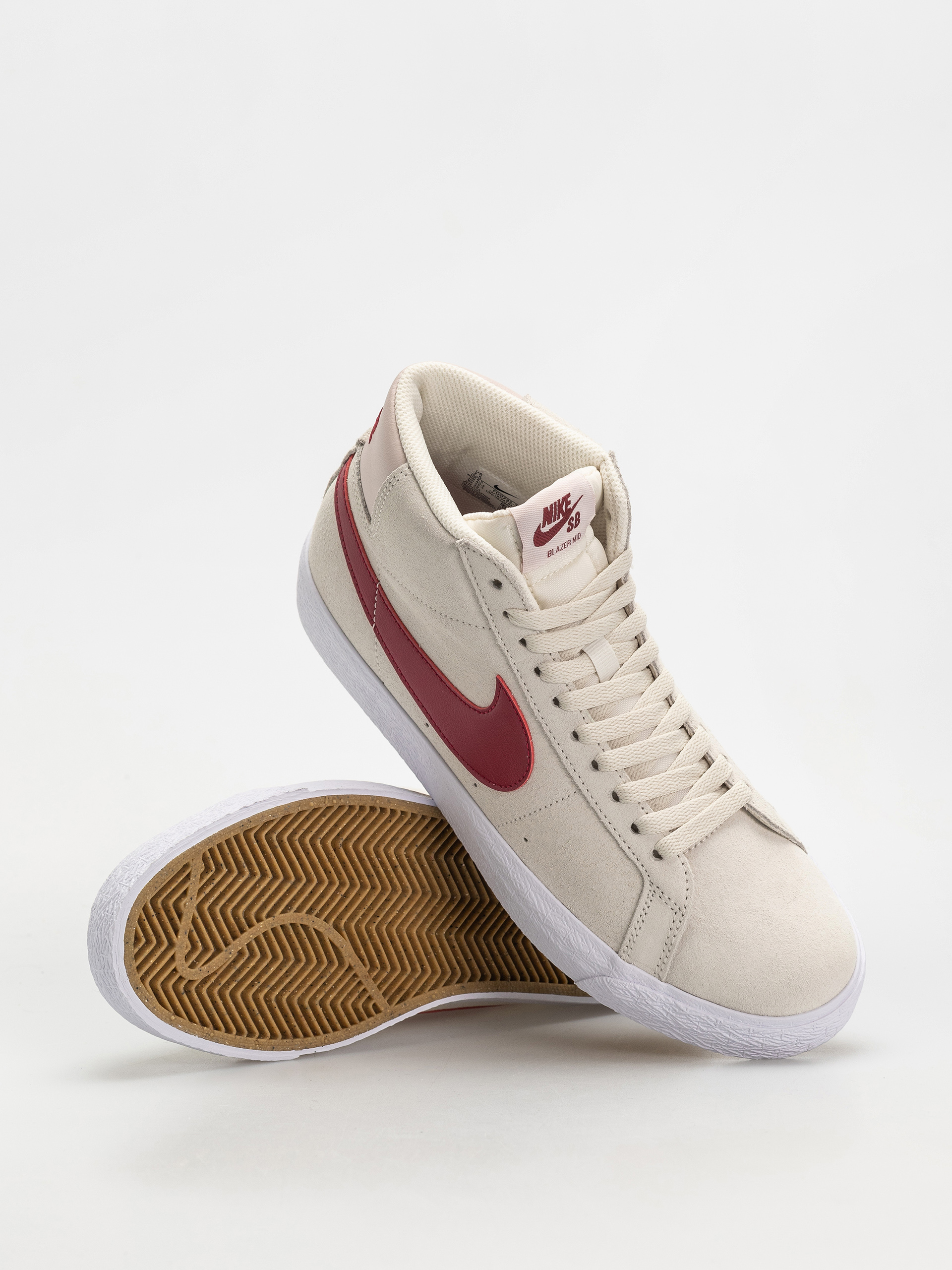 Topánky Nike SB Zoom Blazer Mid (pale ivory/noble red silt red white)