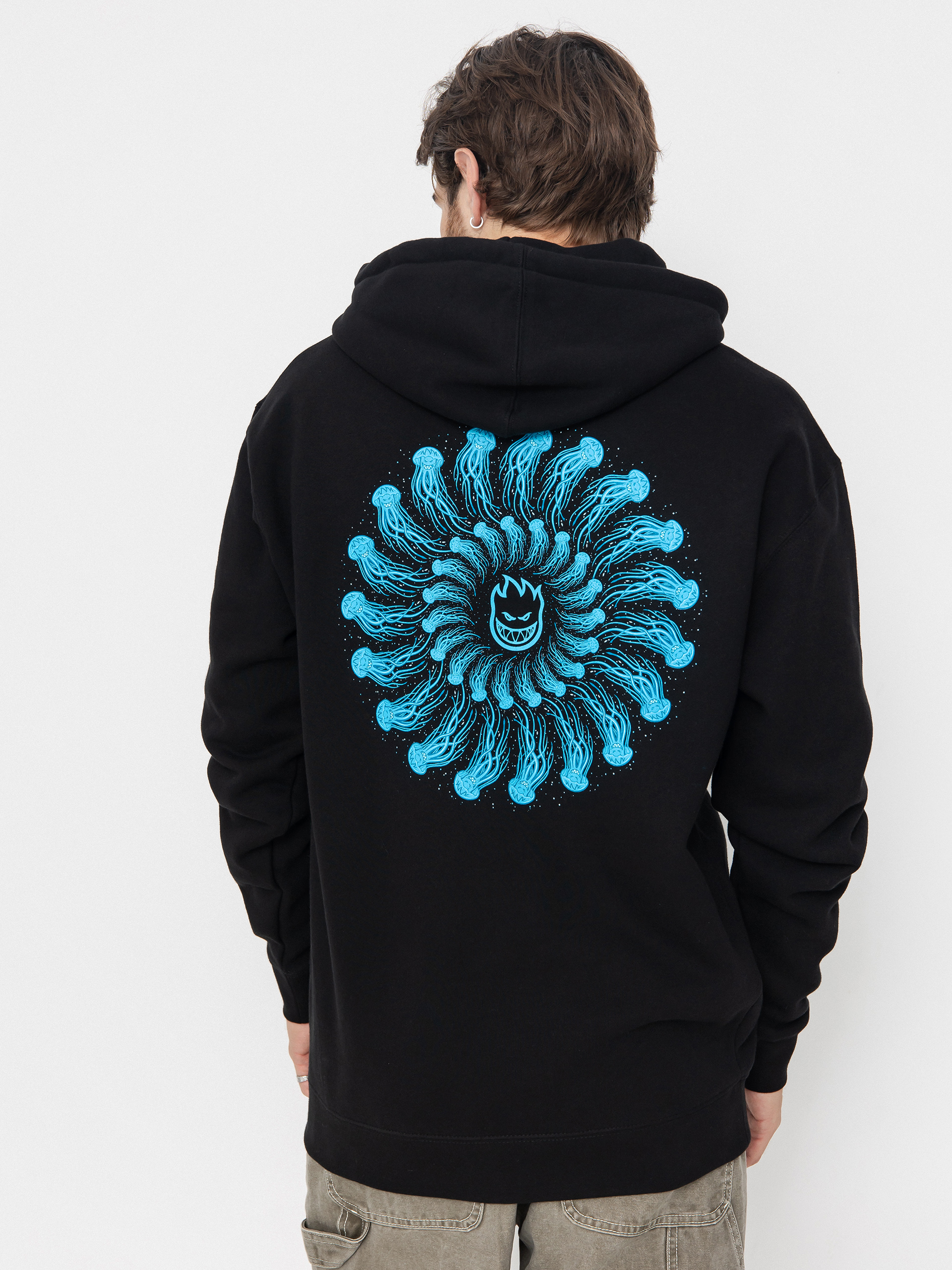 Mikina s kapucňou Spitfire Atlantic Drift Jelly Classic HD (black)