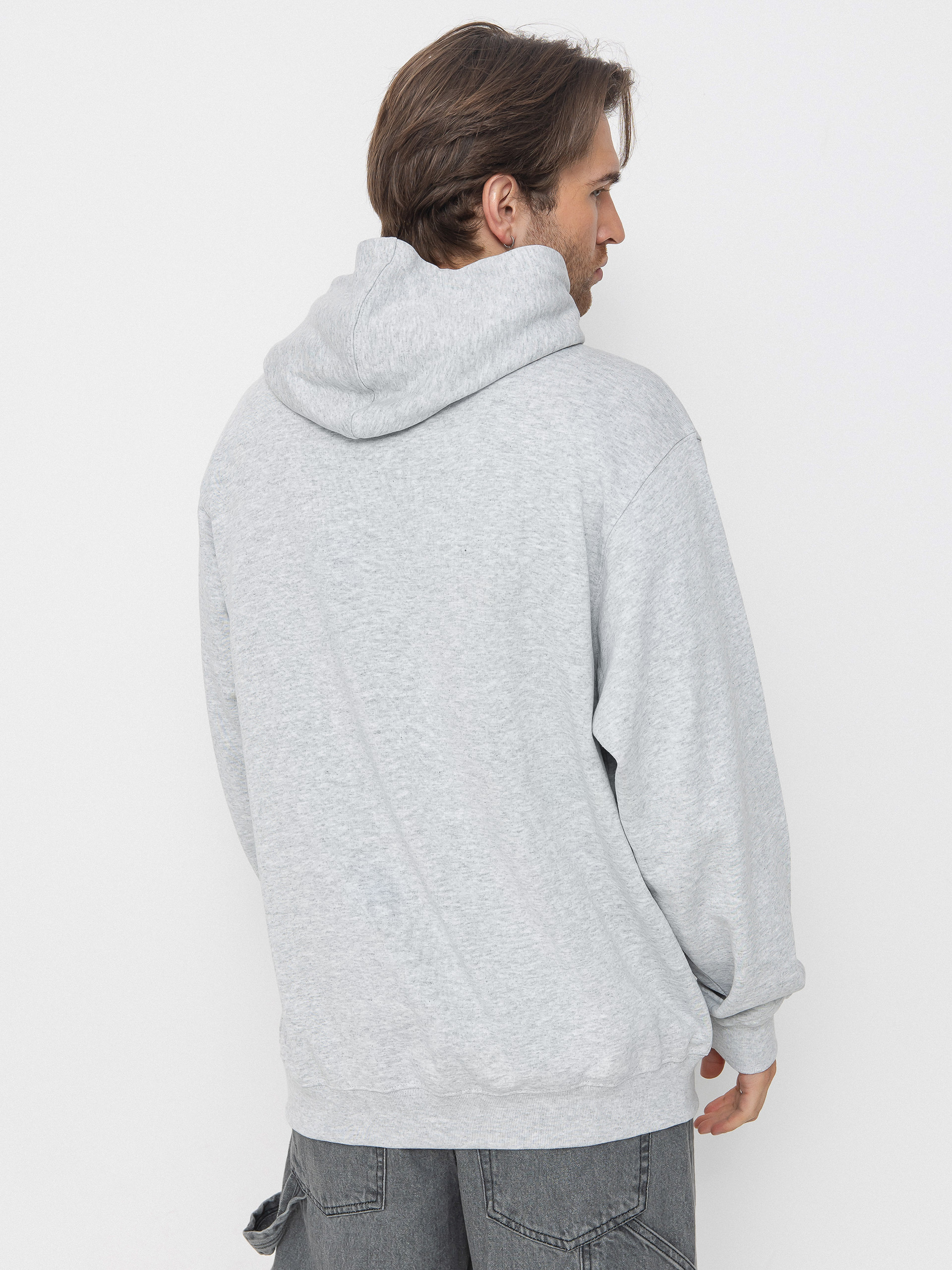 Mikina s kapucňou Vans Left Chest II Loose HD (light grey heather)