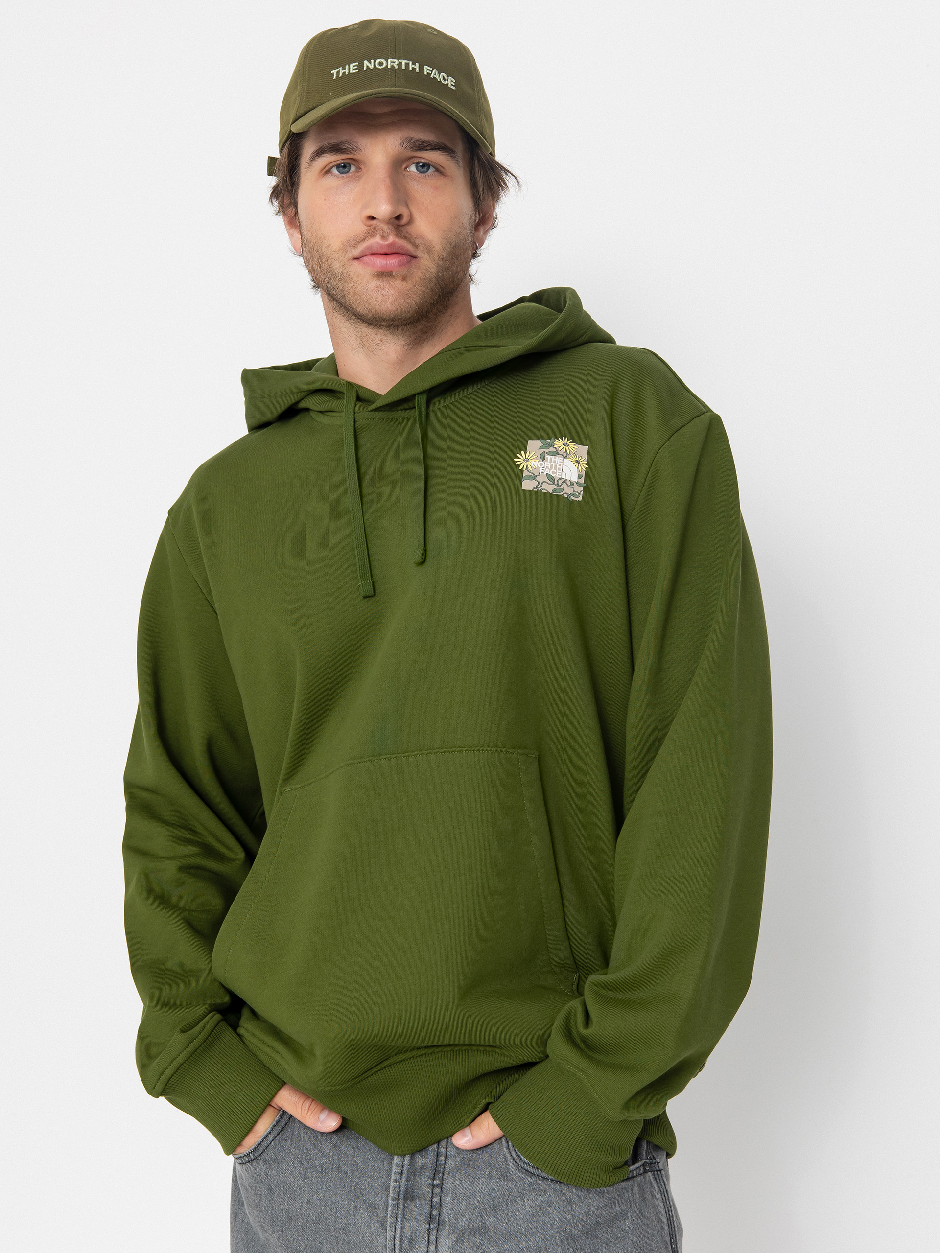 Mikina s kapucňou The North Face Connect Relaxed Graphic HD (woodland green)