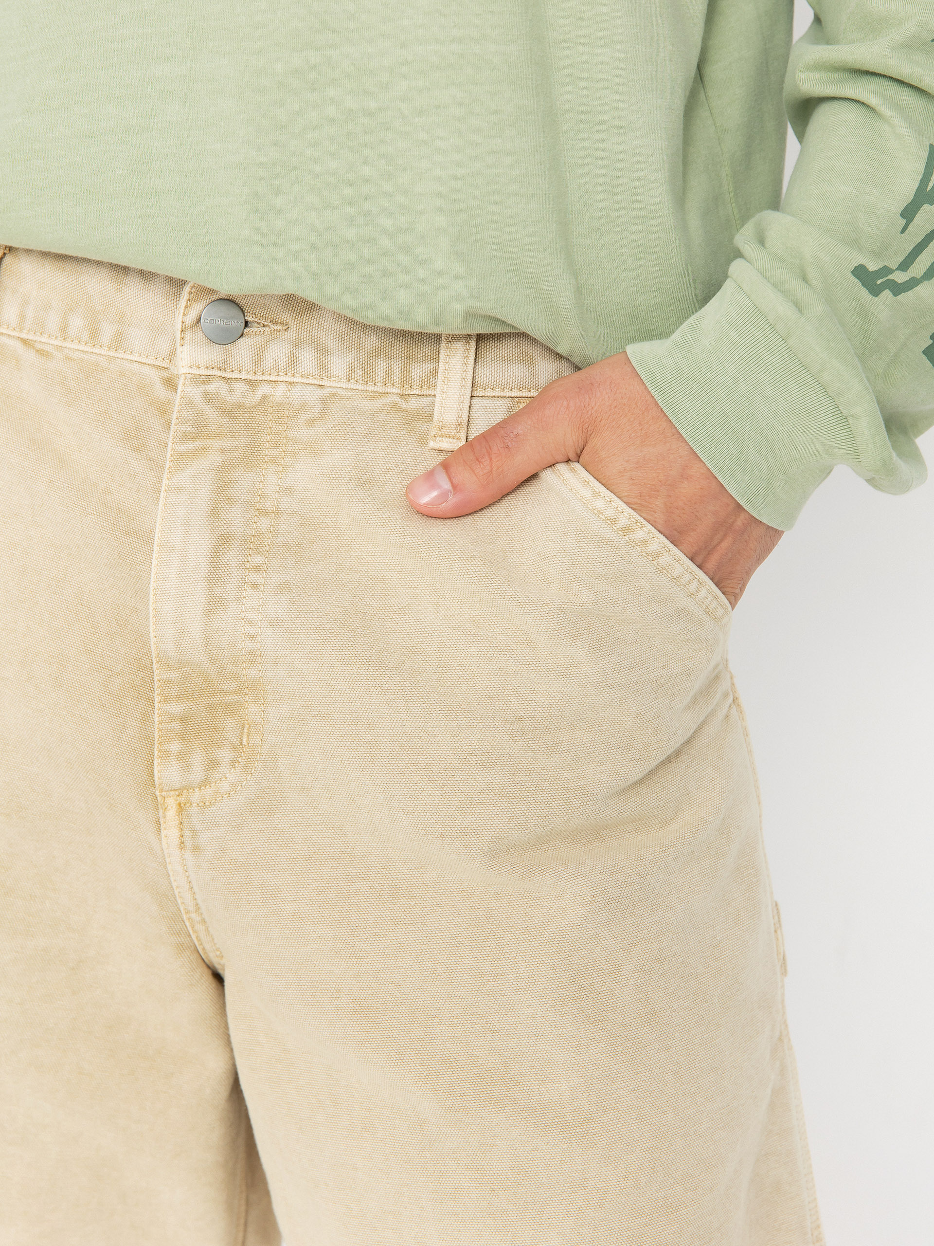 Kraťasy Carhartt WIP Single Knee (dusty h brown/chalk wash)