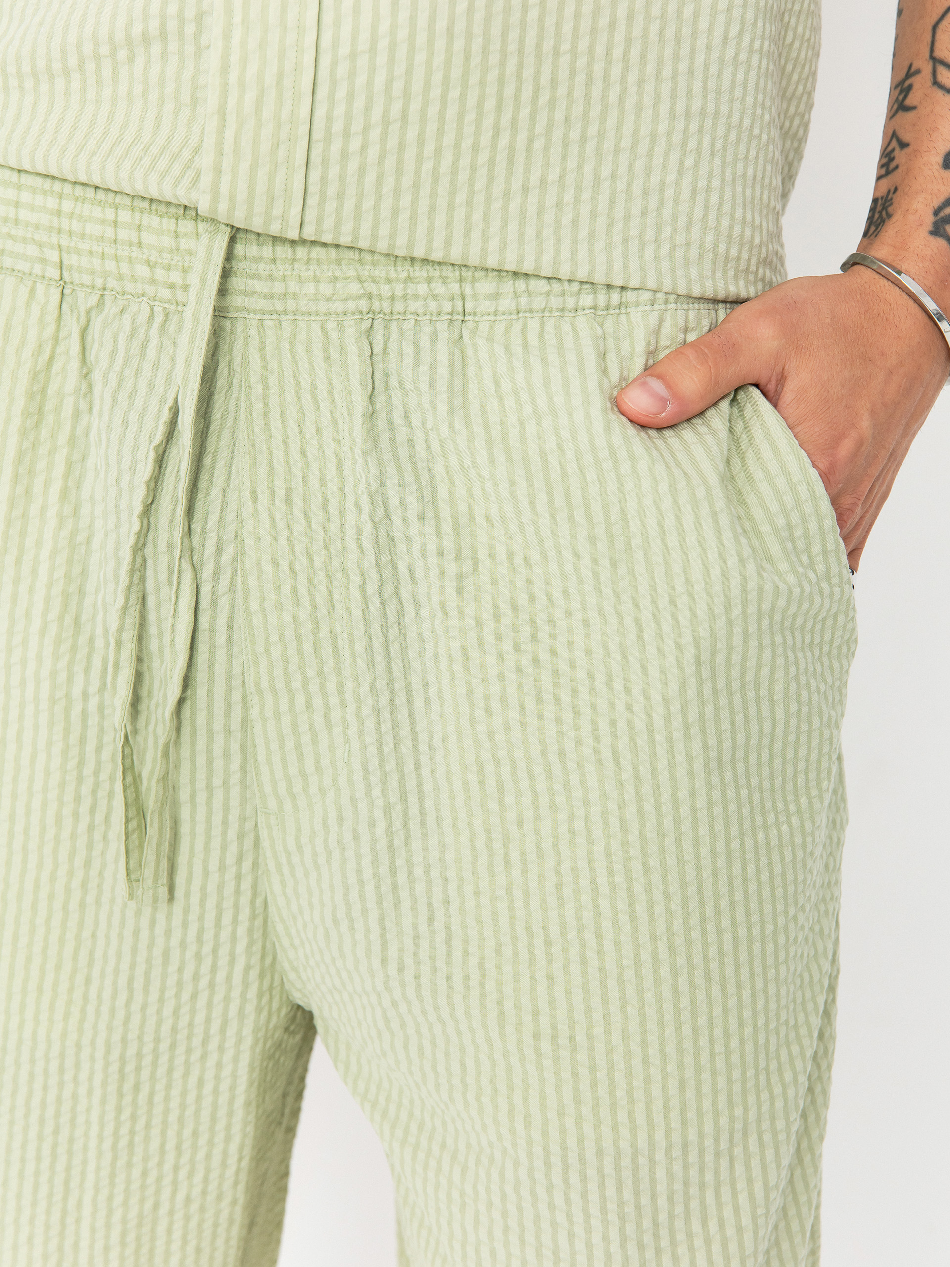 Kraťasy Carhartt WIP Toland (toland stripe/pale olive)