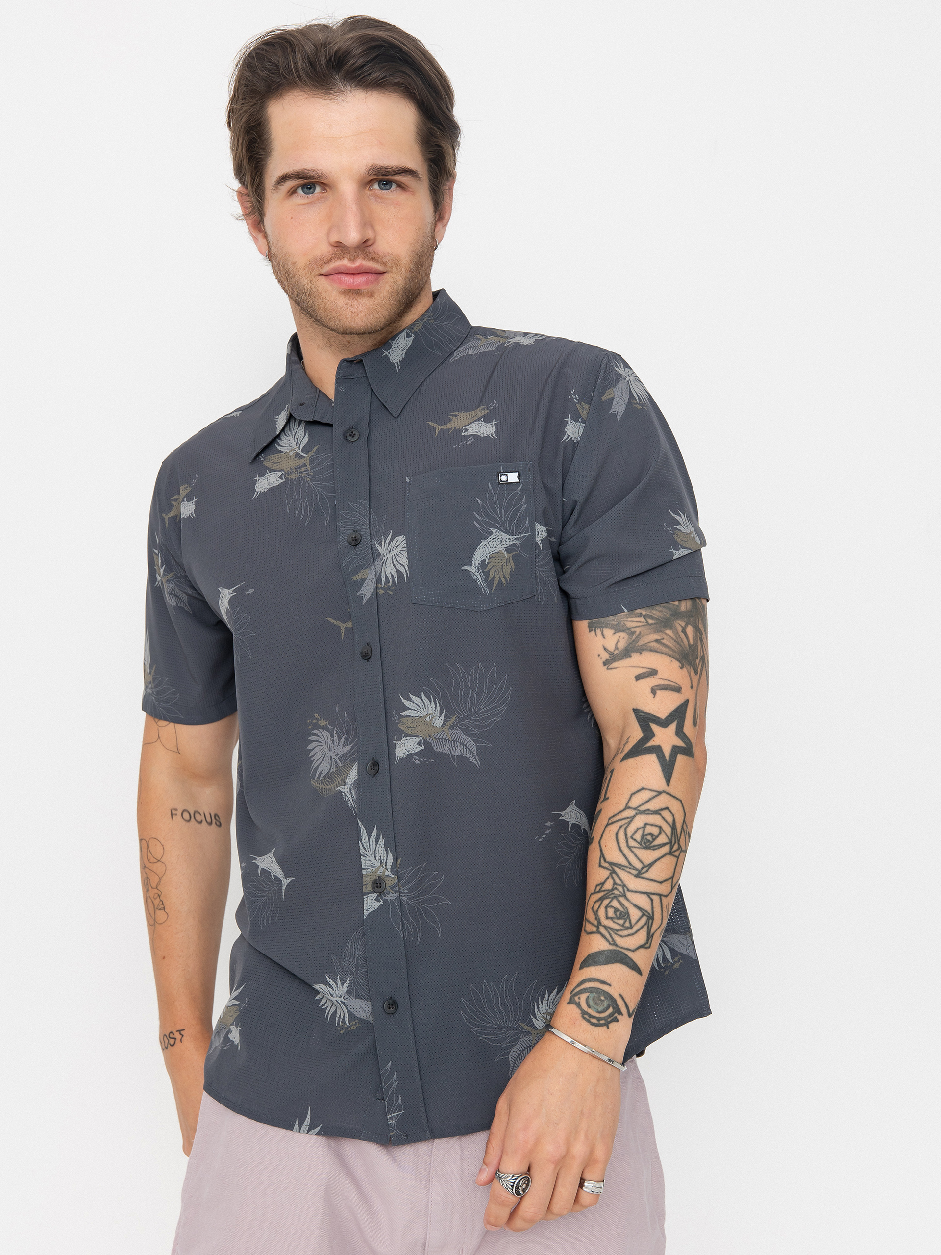 Košeľa Salty Crew Breezer Perf Tech (charcoal)