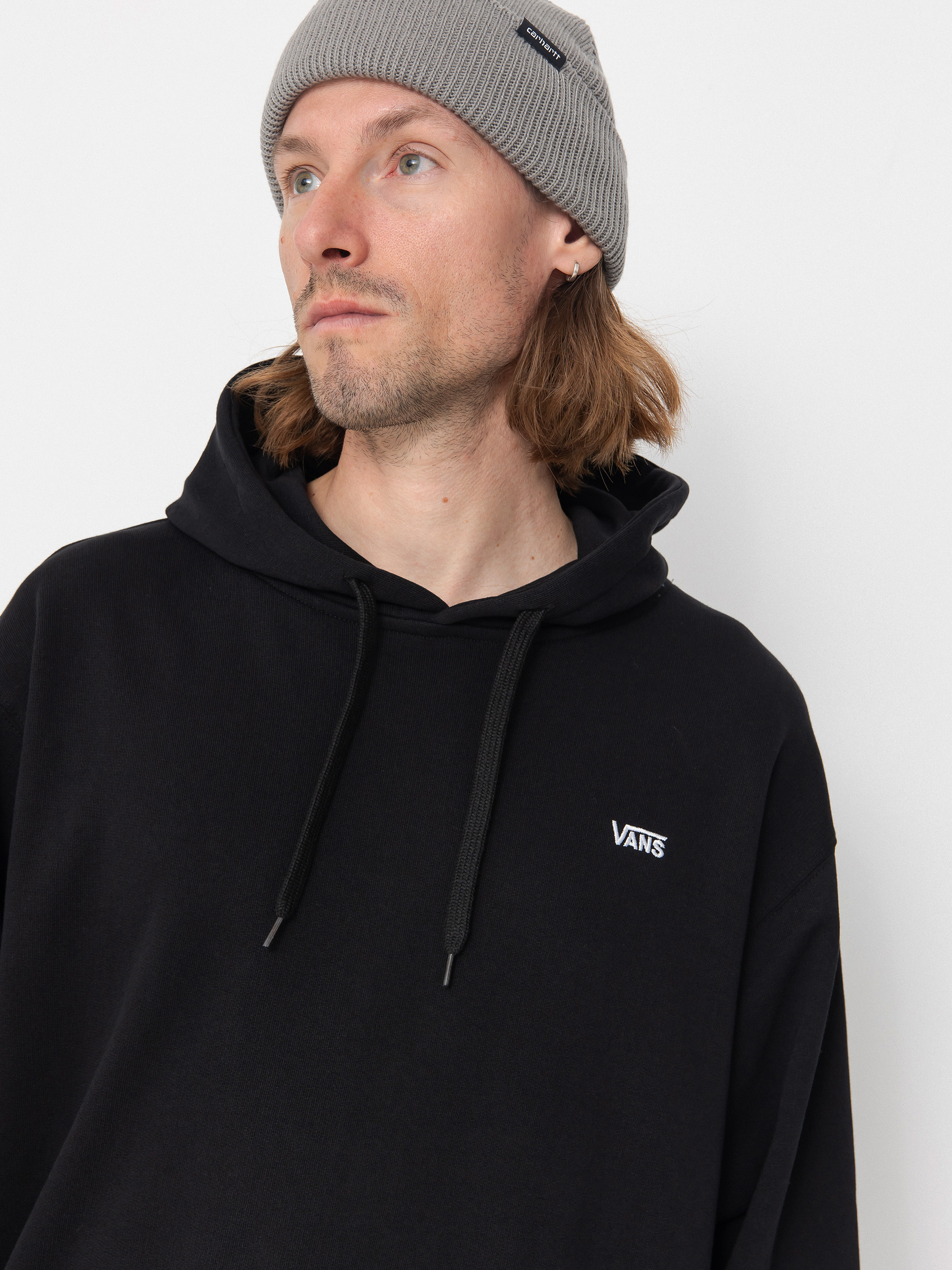 Mikina s kapucňou Vans Left Chest II Loose HD (black)