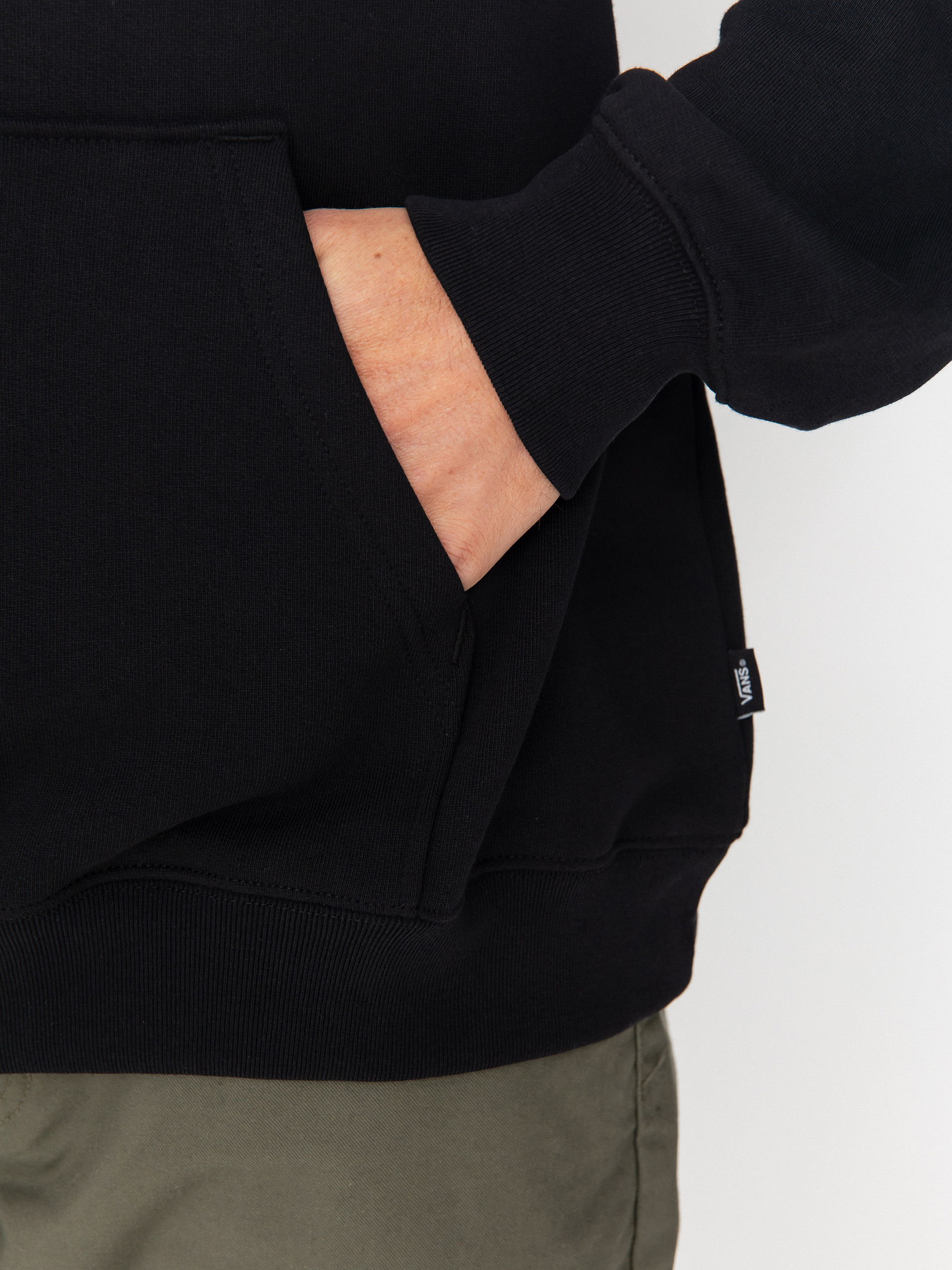 Mikina s kapucňou Vans Left Chest II Loose HD (black)