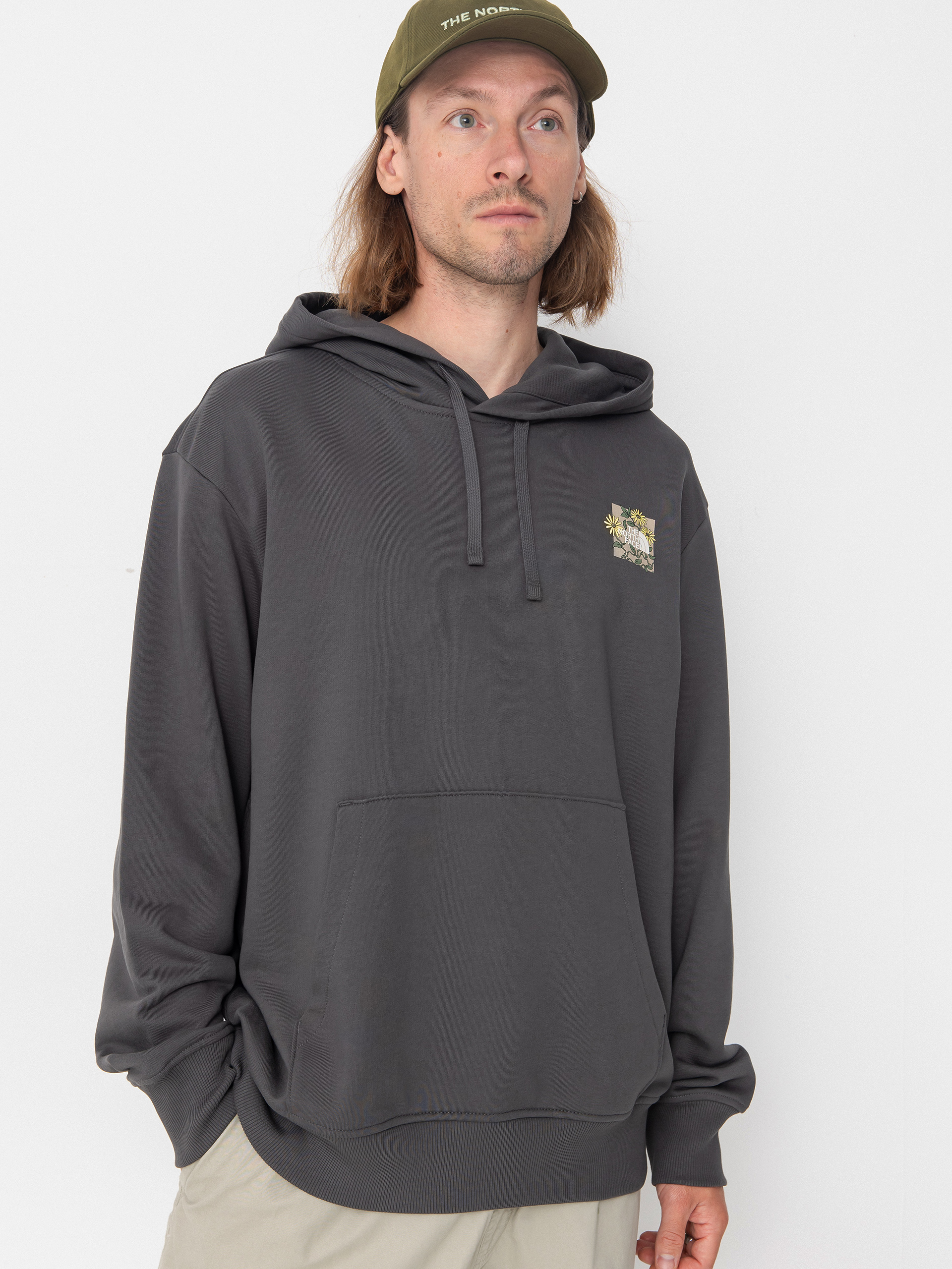 Mikina s kapucňou The North Face Connect Relaxed Graphic HD (anthracite grey)