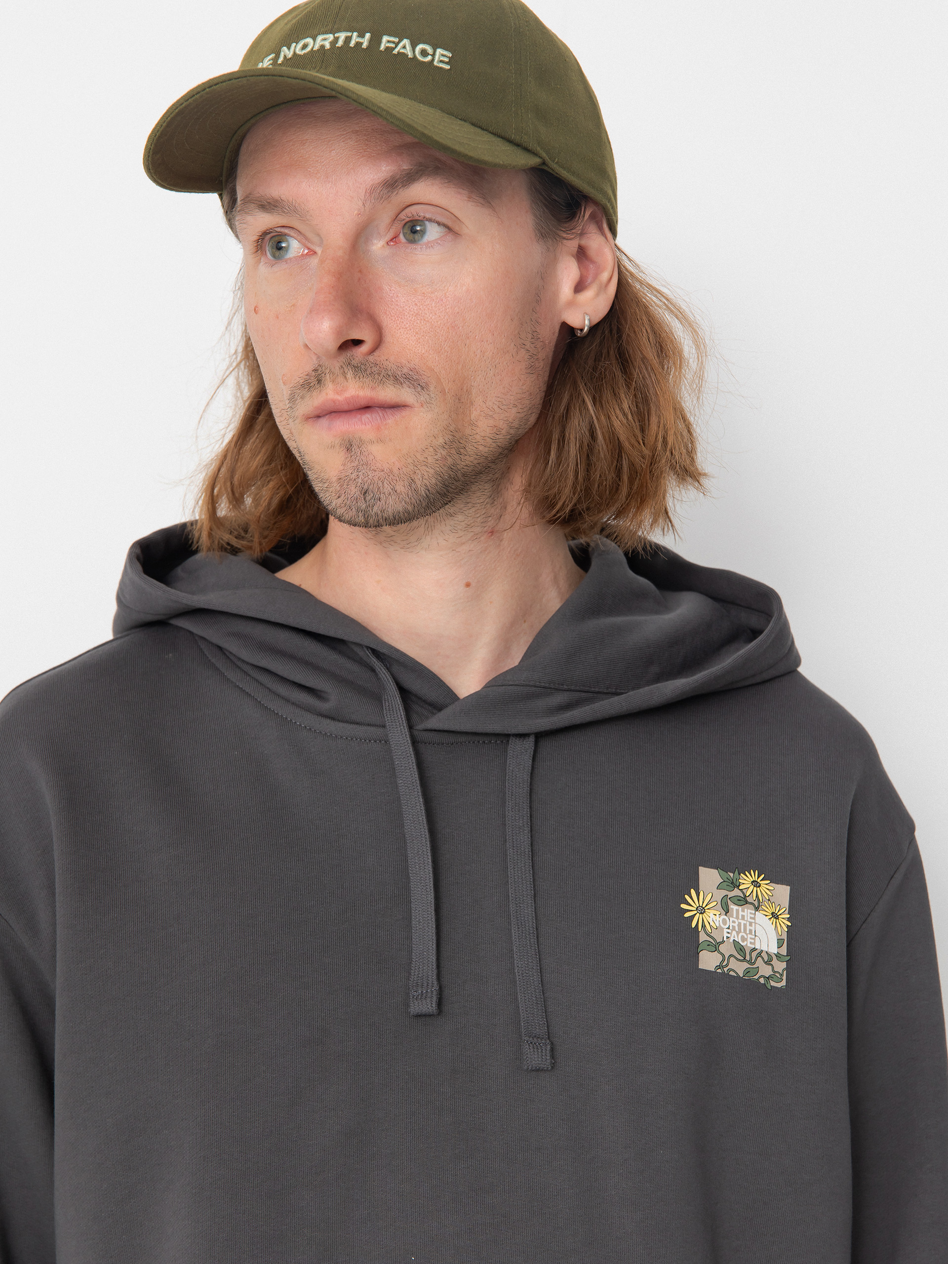 Mikina s kapucňou The North Face Connect Relaxed Graphic HD (anthracite grey)