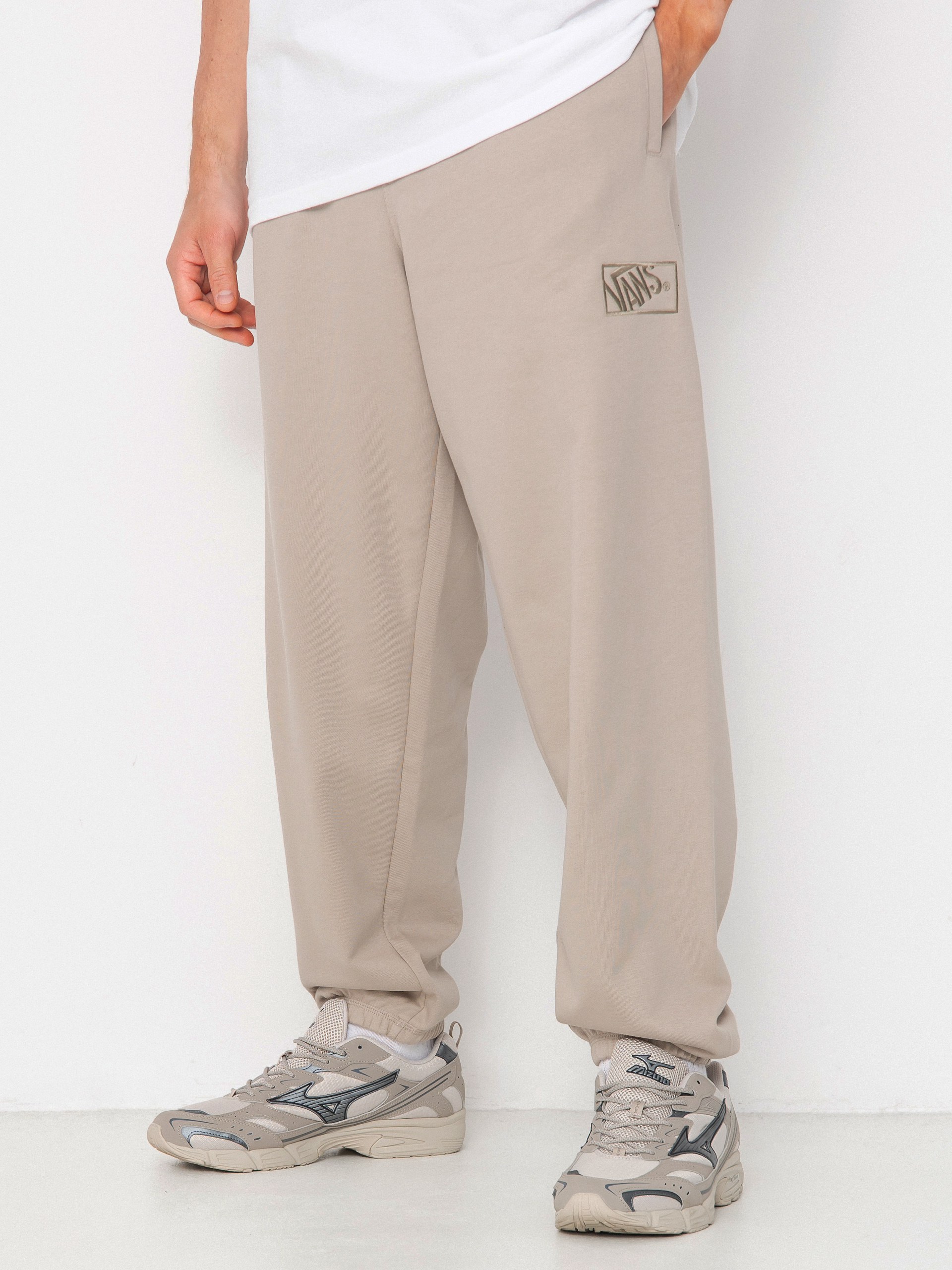 Nohavice Vans Blocked Box Loose Sweatpant Ft (mushroom)