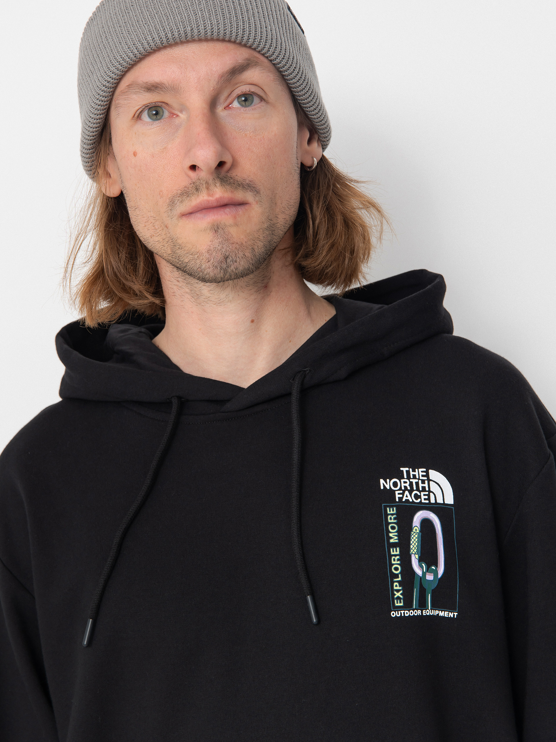 Mikina s kapucňou The North Face Explore Gear Relaxed HD (tnf black)