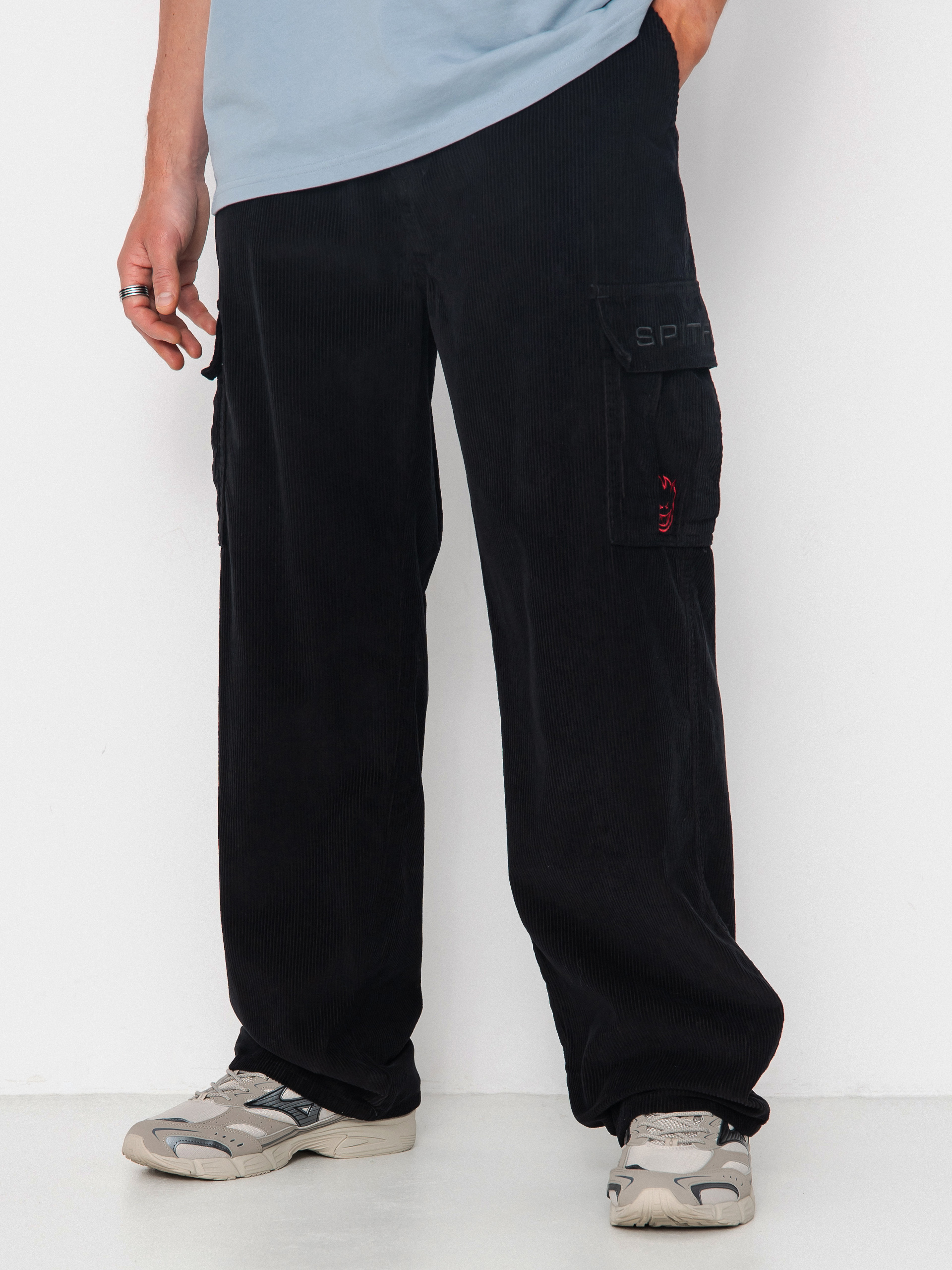 Nohavice Spitfire Classic 87 Corduroy Cargo (black)