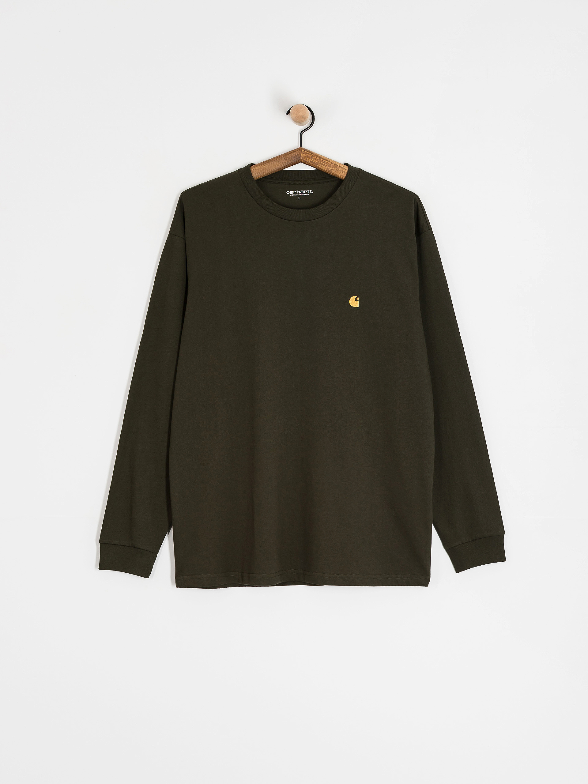 Triko Carhartt WIP Chase (olive/gold)