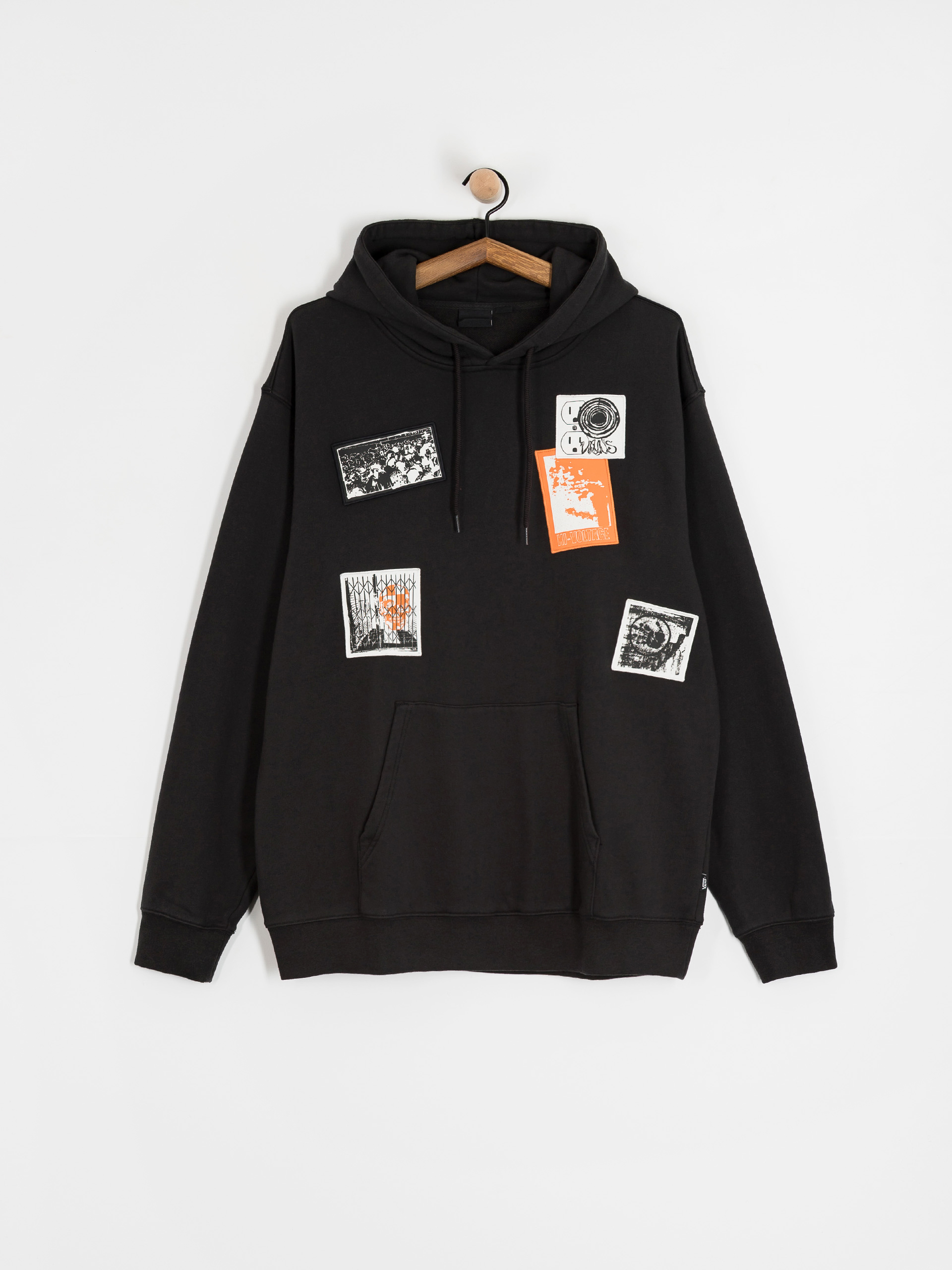 Mikina s kapucňou Vans Punk Patch HD (black)