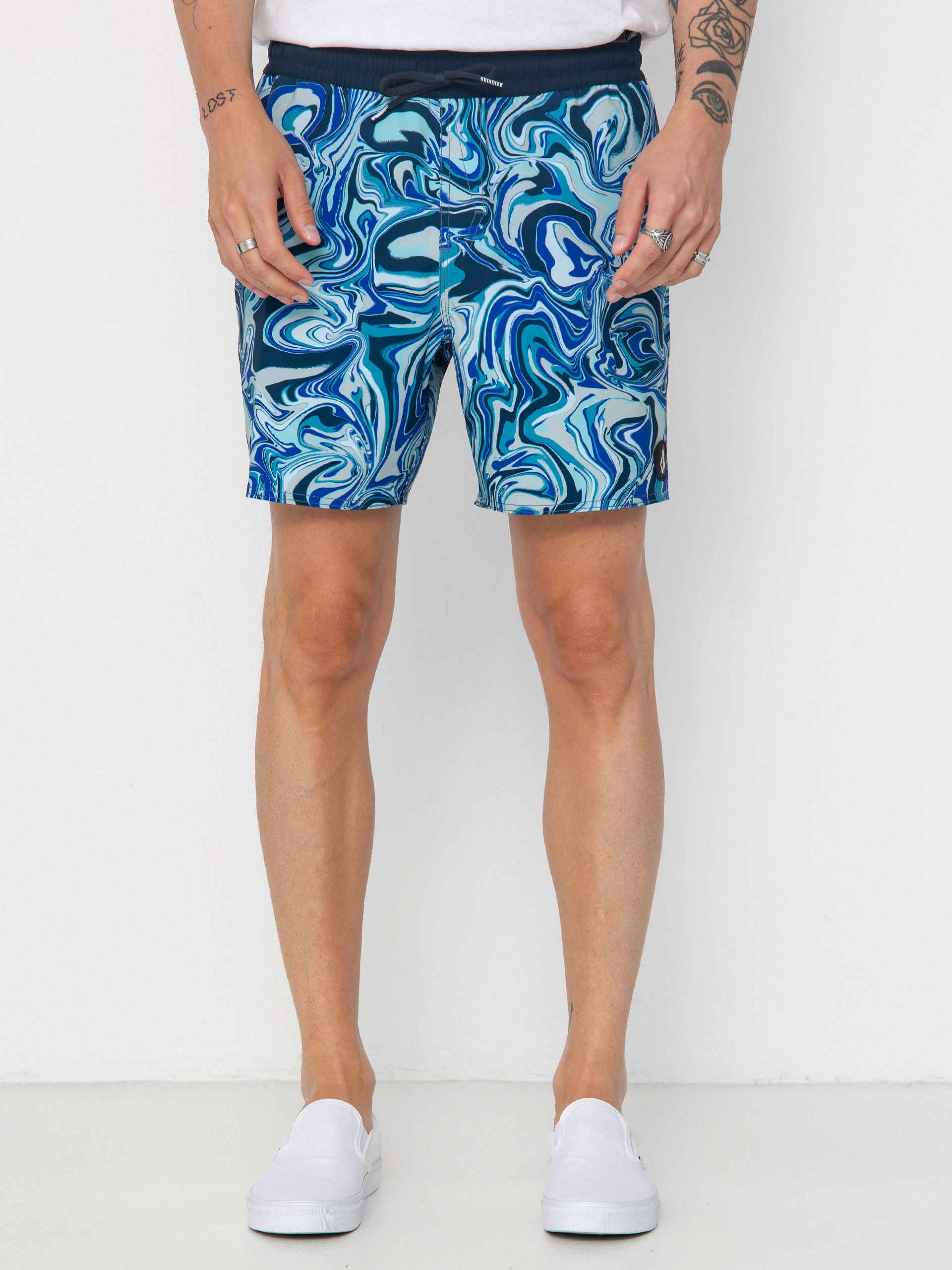 Krau0165asy Volcom Lido Print Trunk 16 (navy)