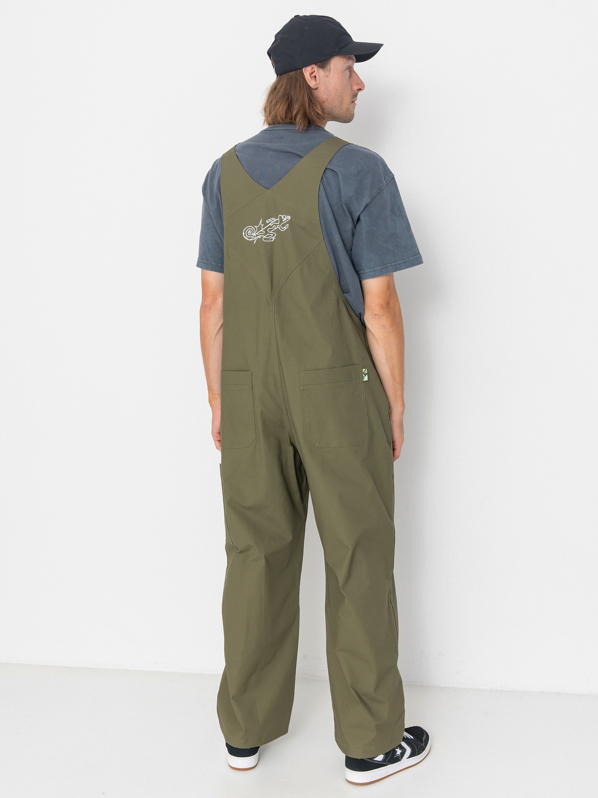 Nohavice Nike SB Federation Agnostic Overalls (medium olive/white)