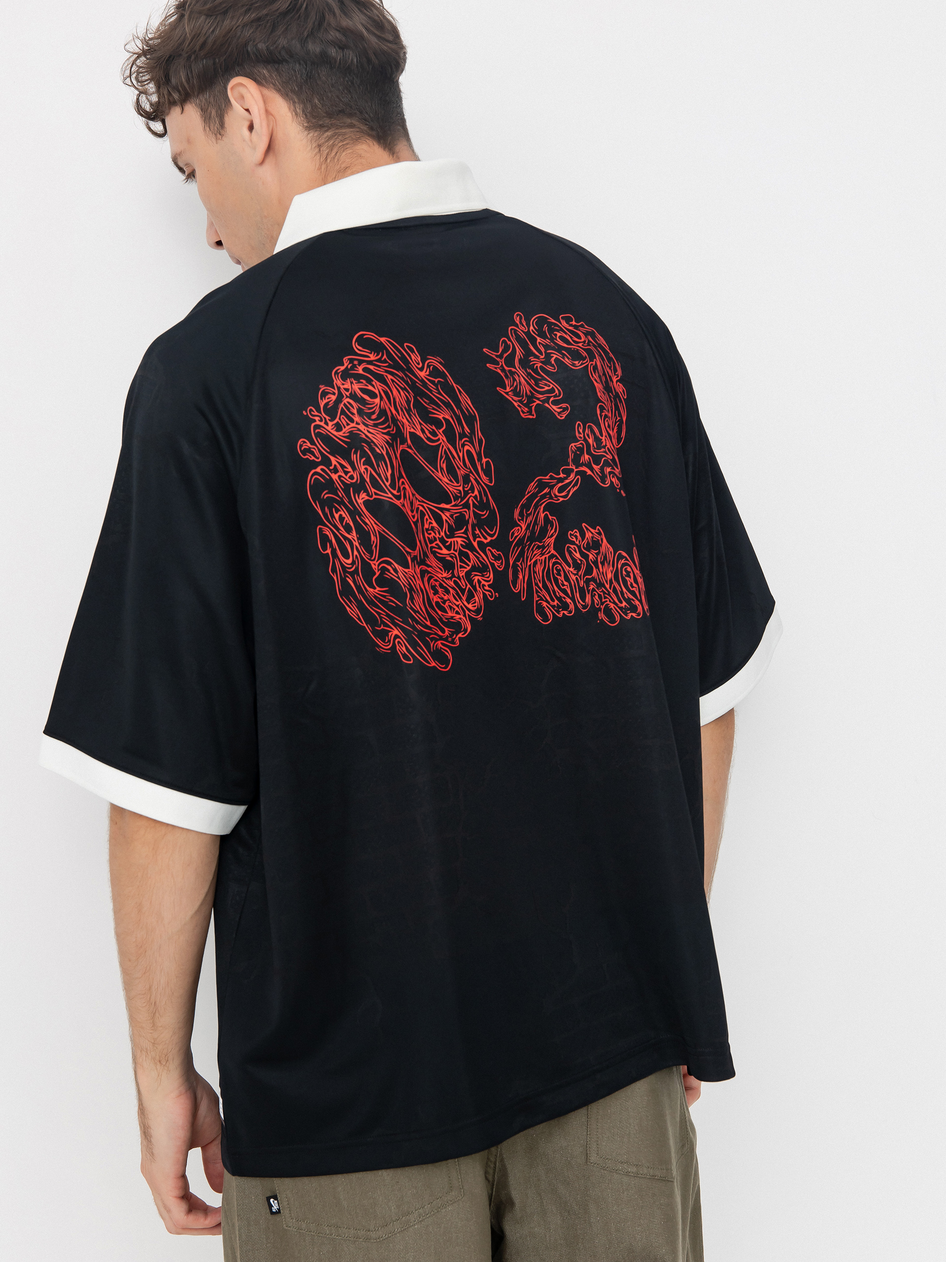 Polo tričko Nike SB DF Jacquard Jersey (black/sail)