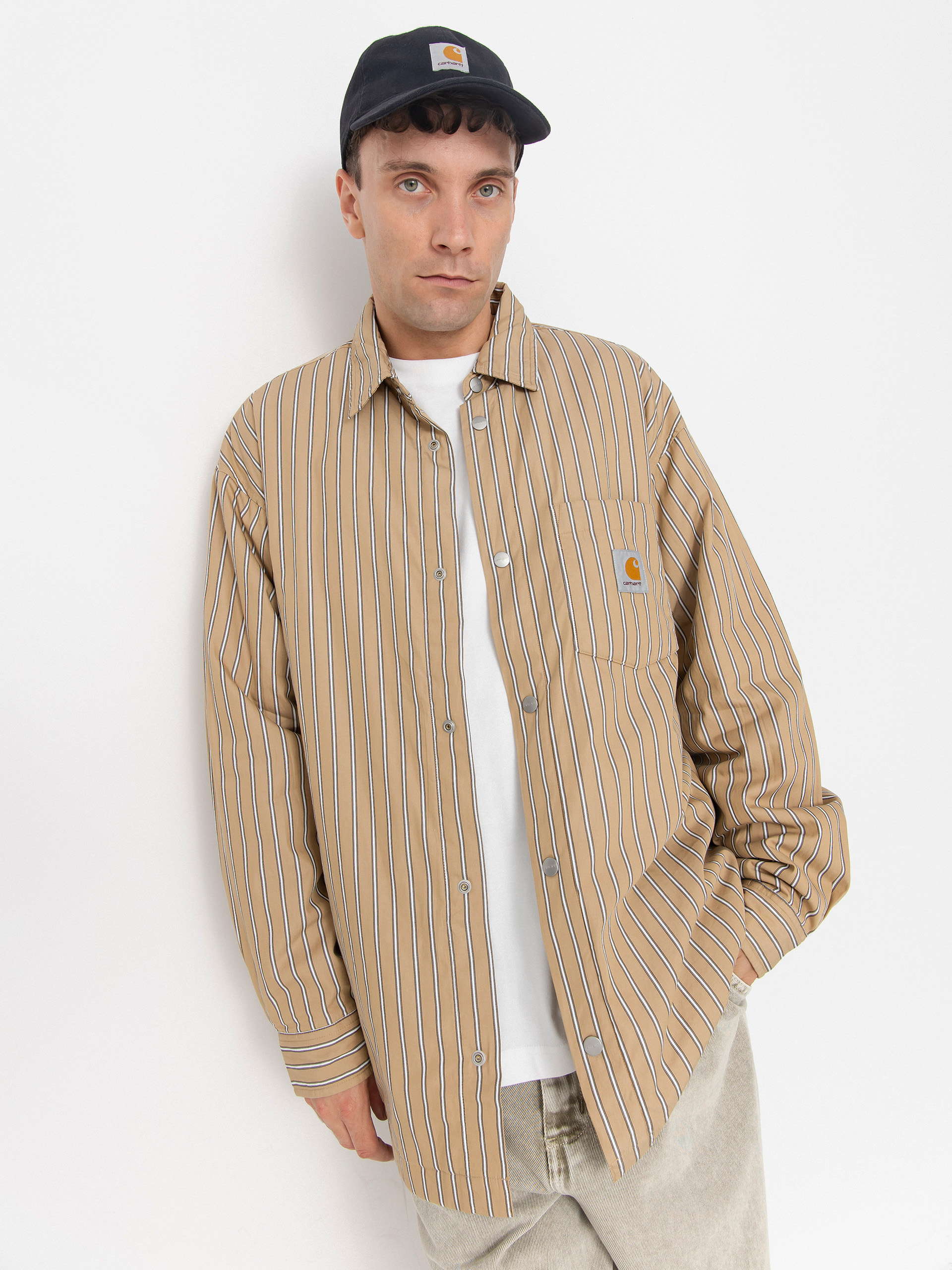 Bunda Carhartt WIP Grimsby (grimsby stripe/dusty h brown)