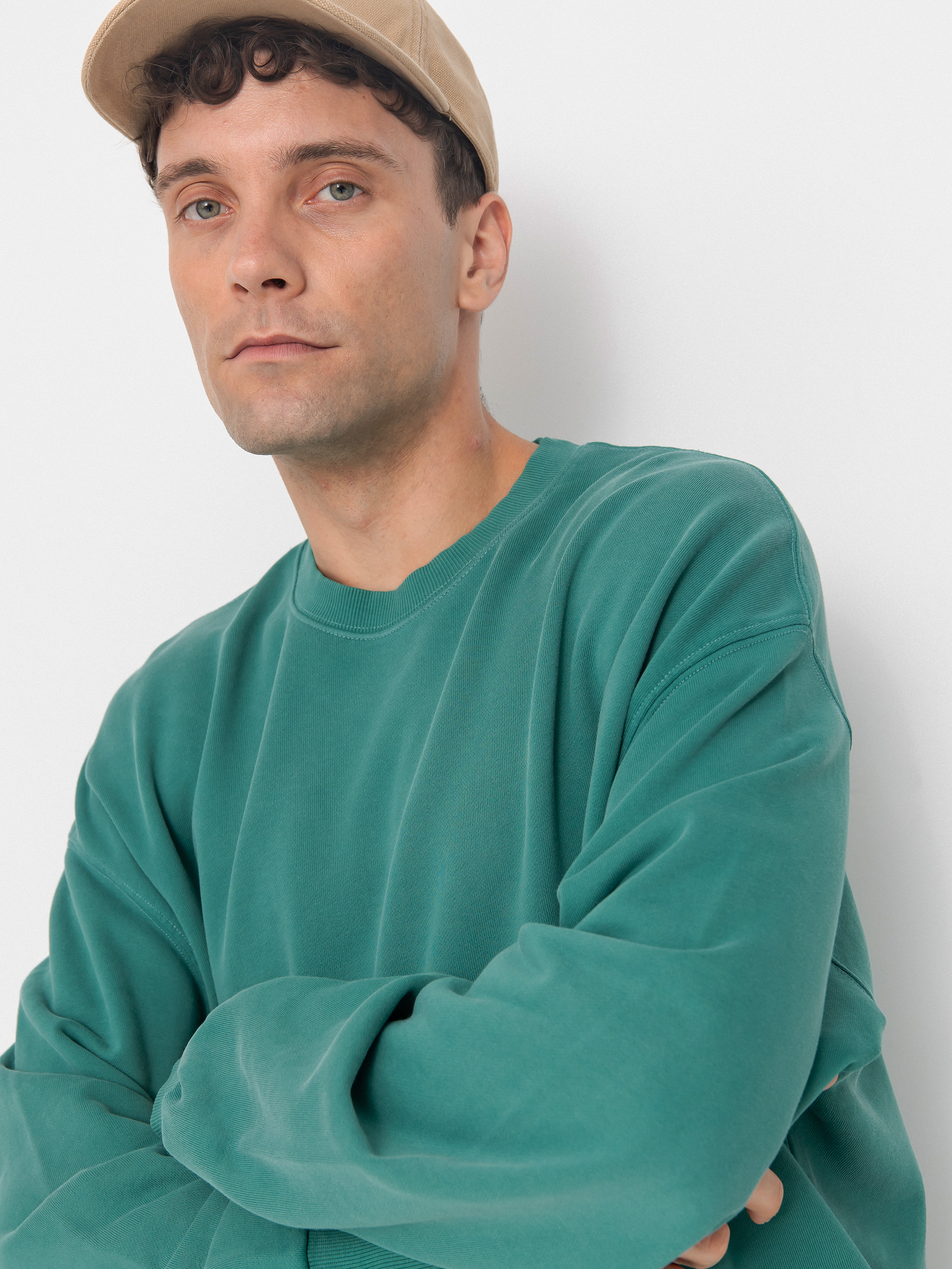 Mikina Carhartt WIP Hudson (saguaro/chalk wash)