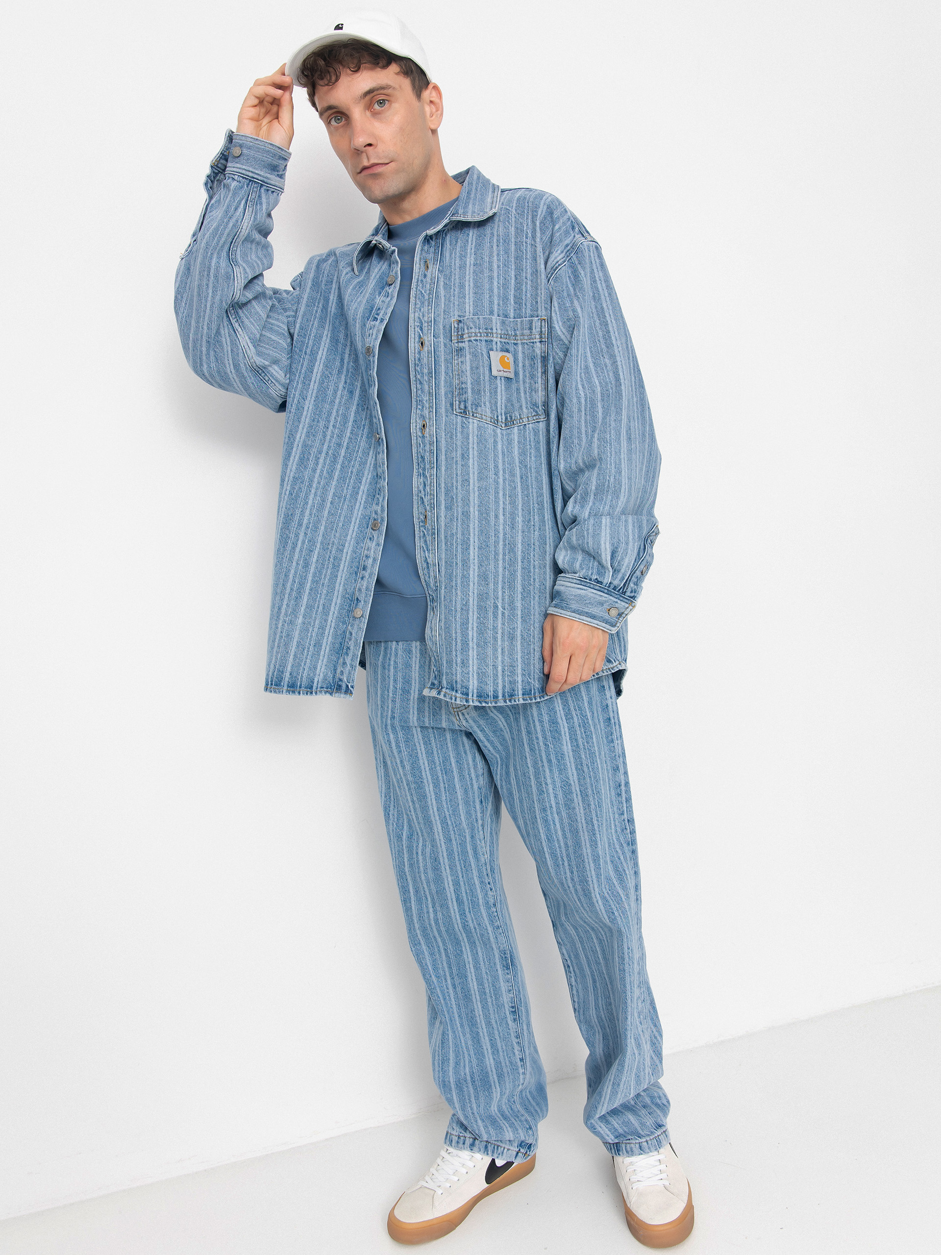 Bunda Carhartt WIP Rylan (rylan stripe/blue/stone bleached)