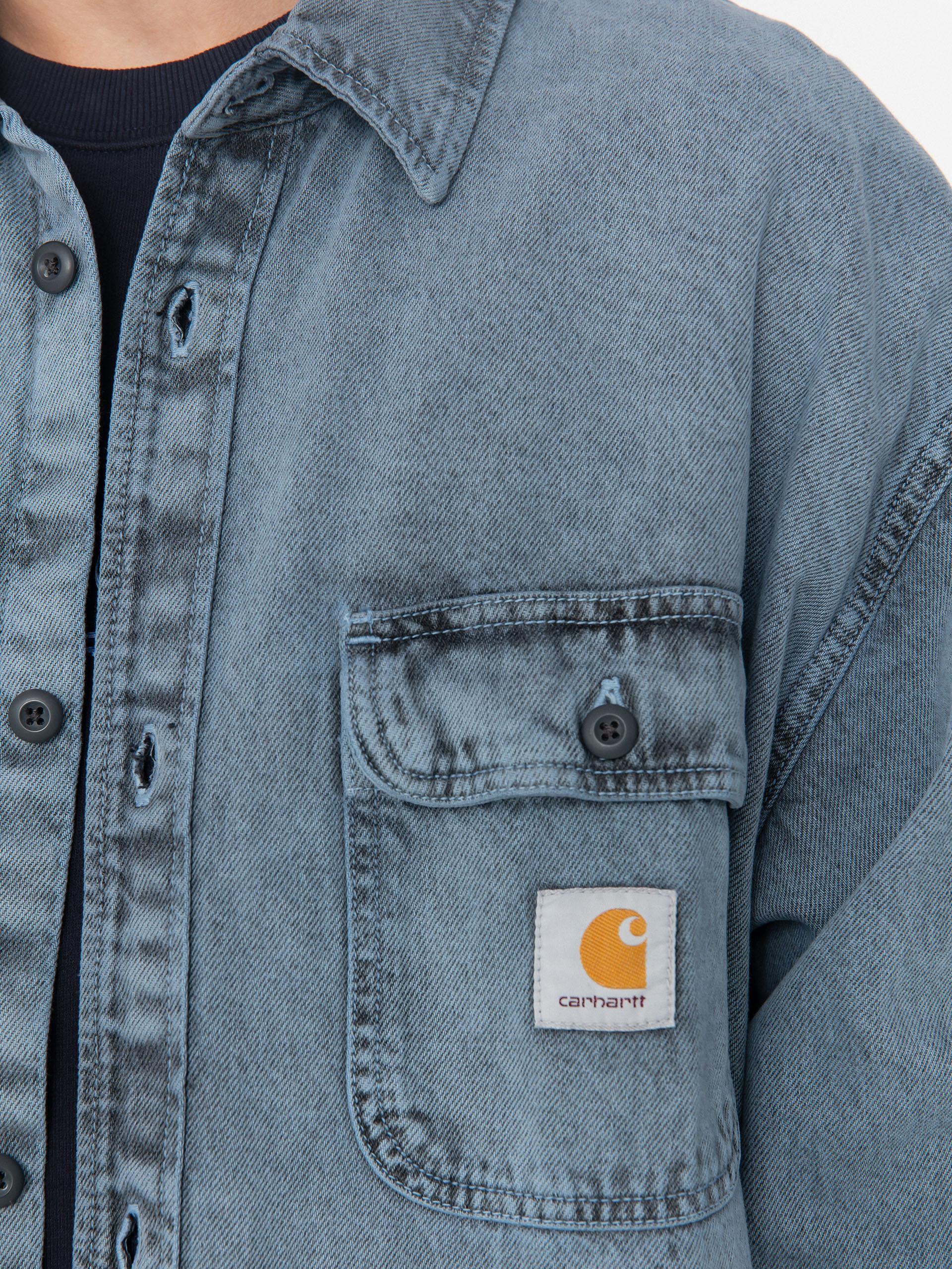 Bunda Carhartt WIP Tigan (black/blue fog/garment dyed)