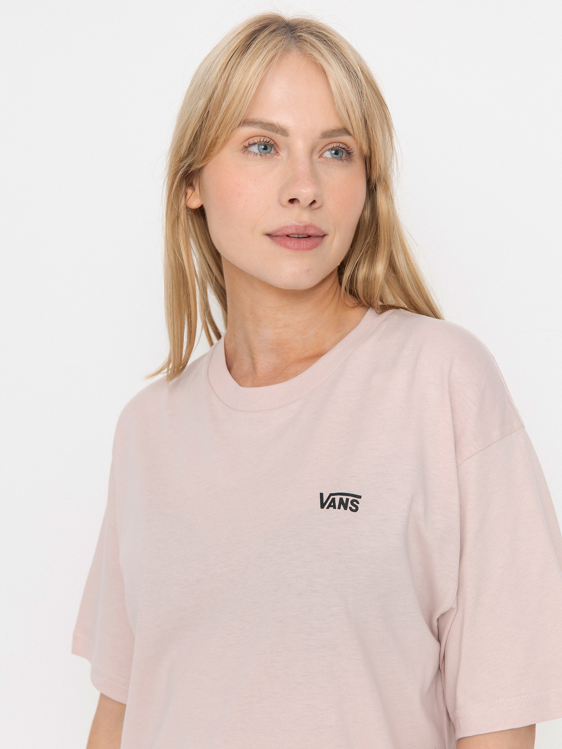 Tričko Vans Left Chest Logo Em Wmn (sepia rose)