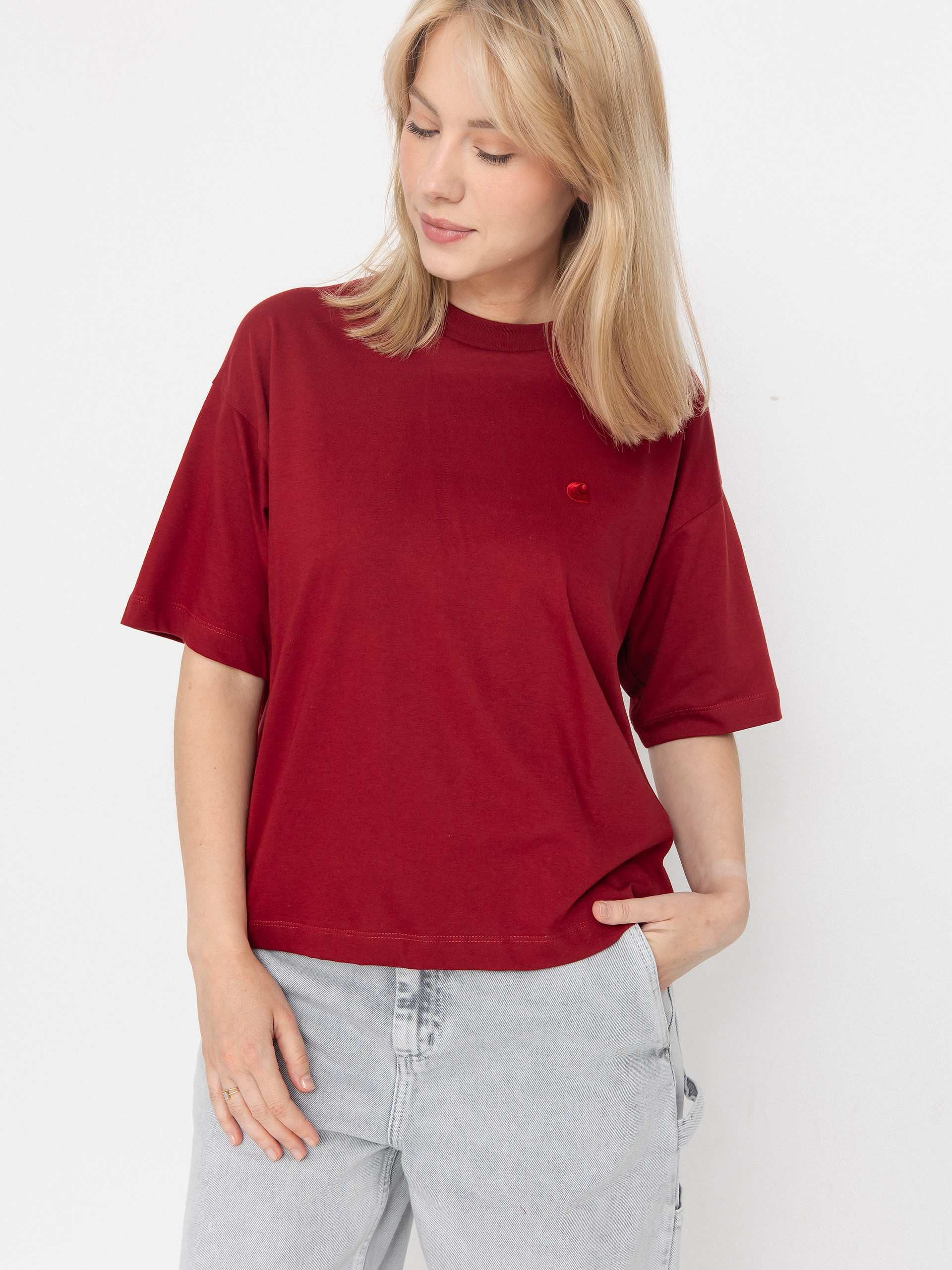 Tričko Carhartt WIP Chester Wmn (scarlet)