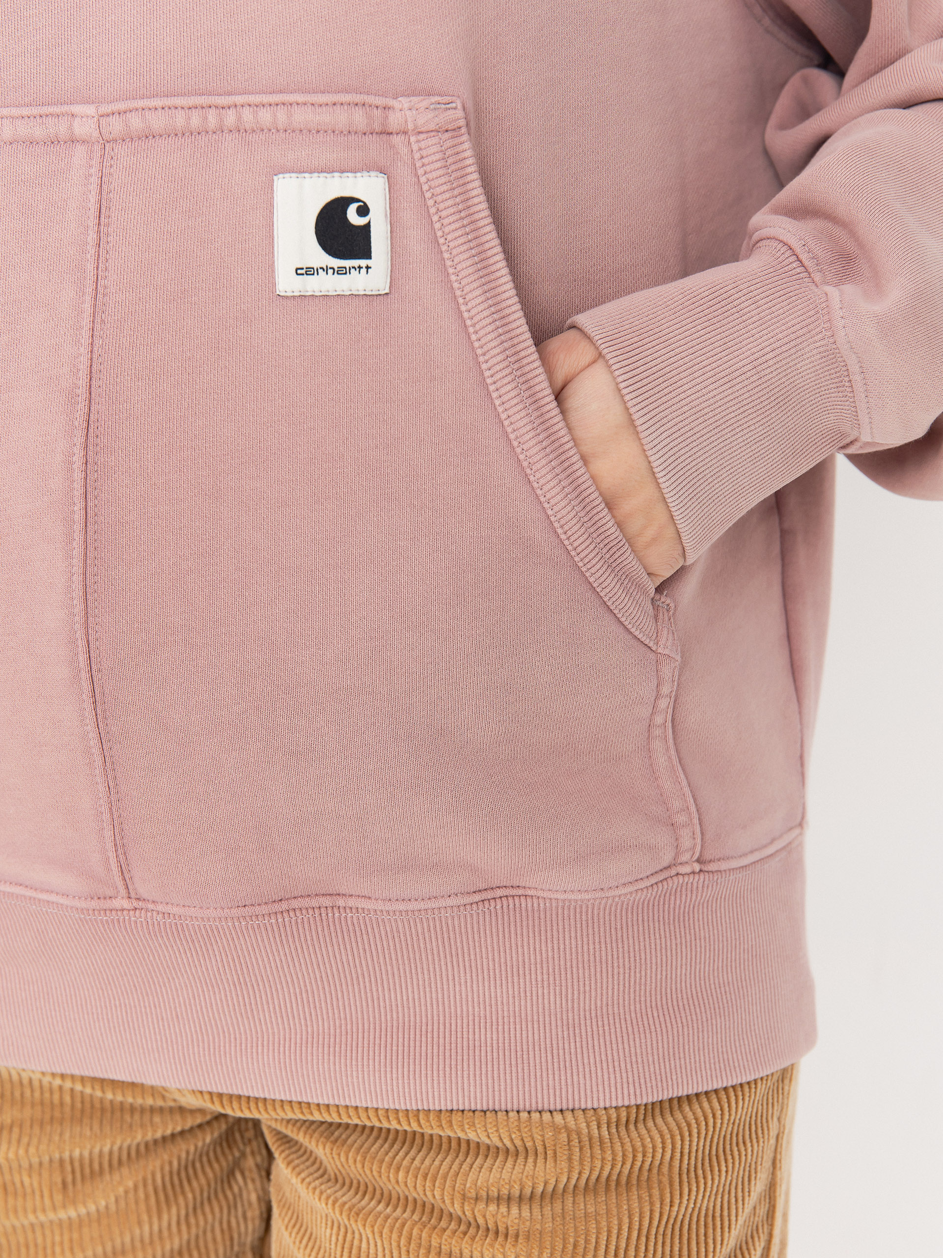 Mikina s kapucňou Carhartt WIP Hudson HD Wmn (daphne/chalk wash)