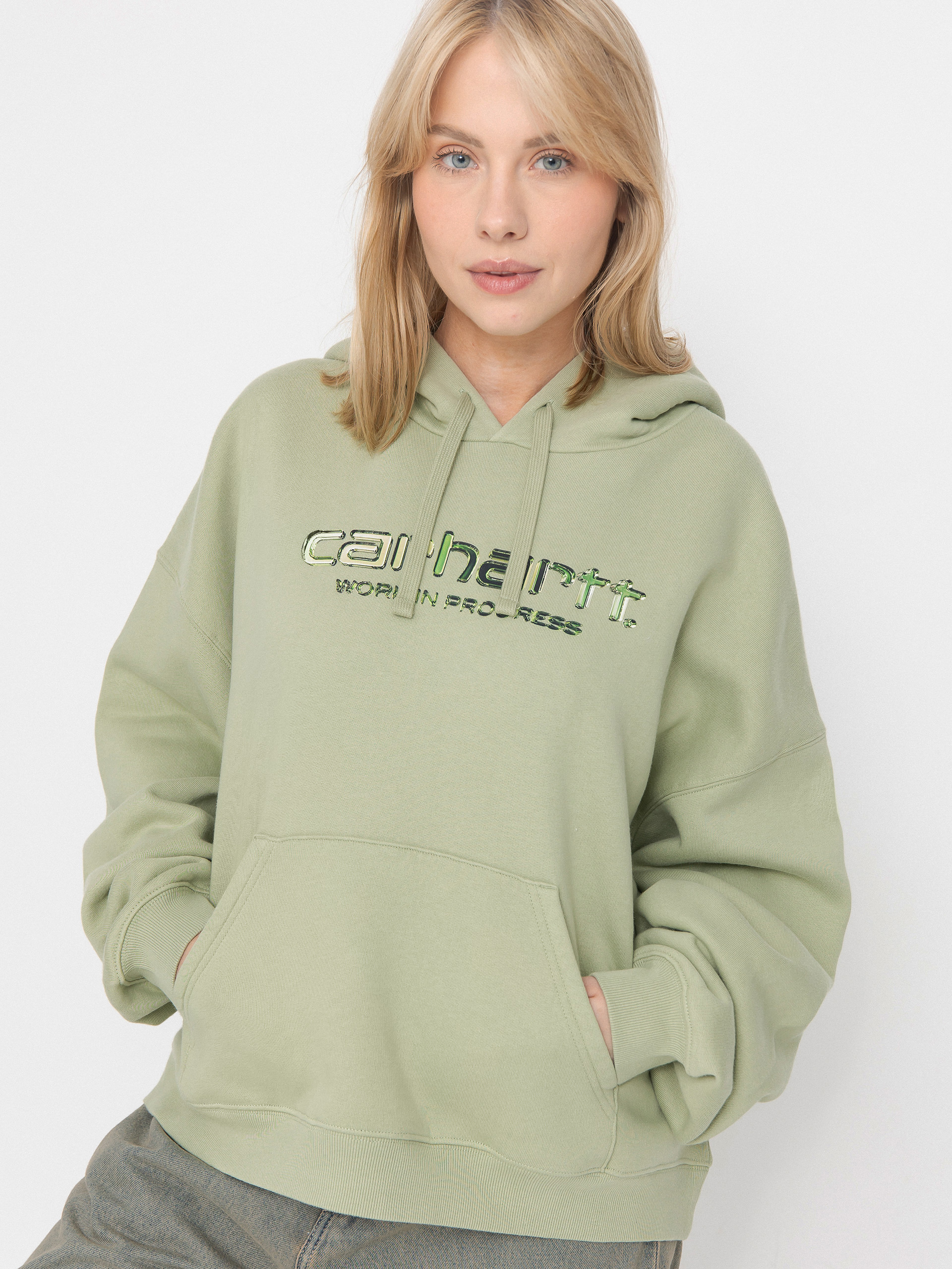 Mikina s kapucňou Carhartt WIP Solar Chrome HD Wmn