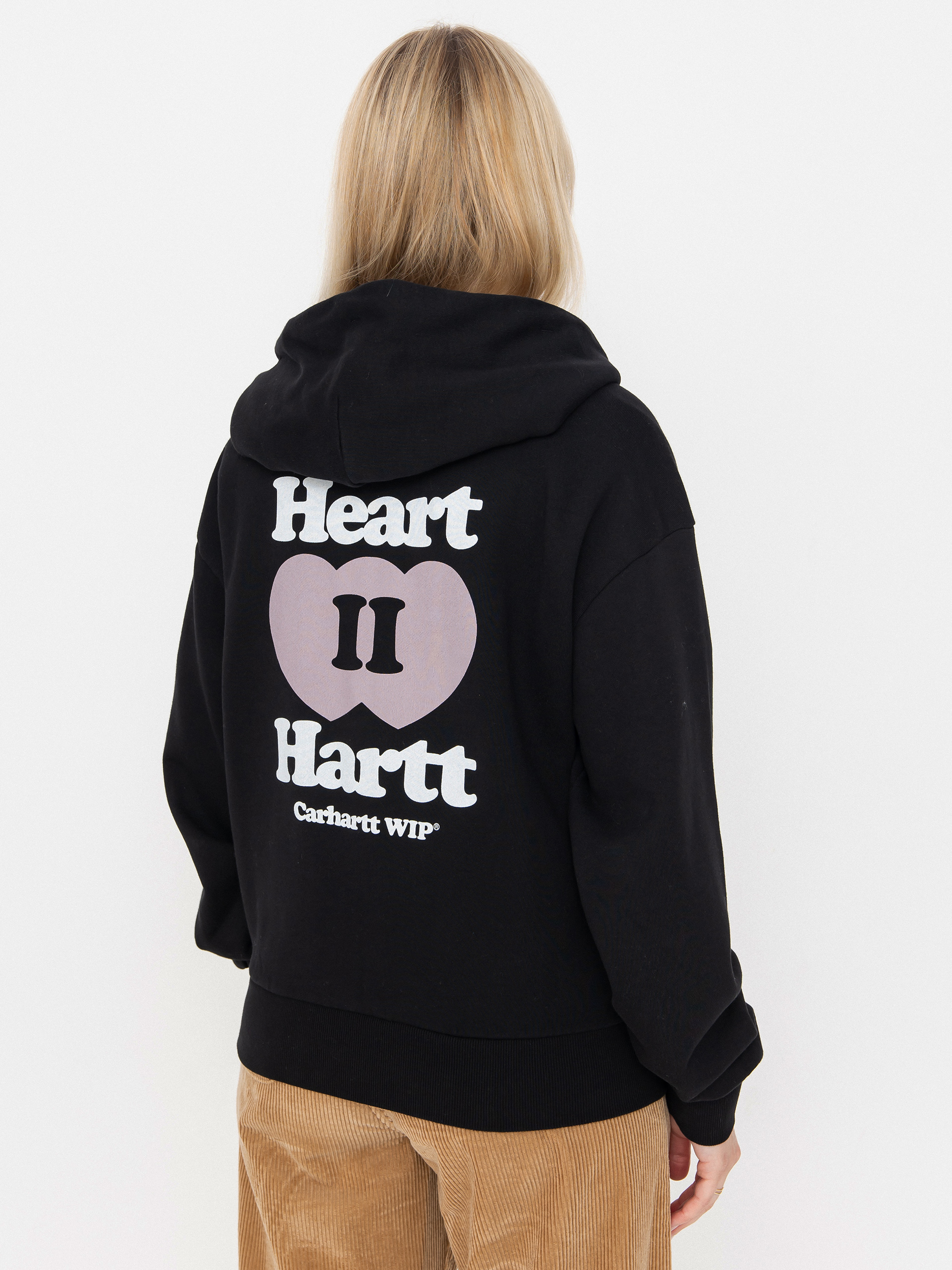 Mikina s kapucu0148ou Carhartt WIP Heart II Hartt ZHD Wmn (black)